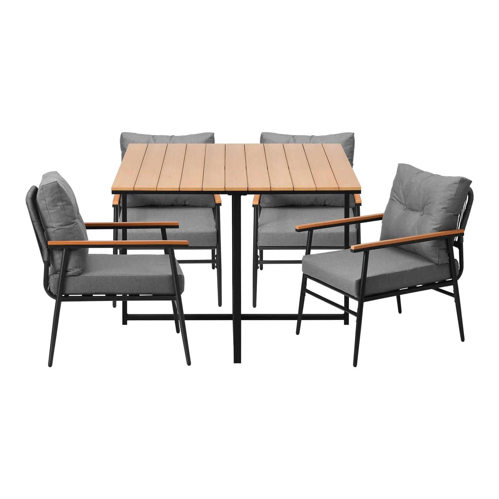 Livsip Outdoor Dining Set Patio Furniture Garden Table and Chairs 4 Seater