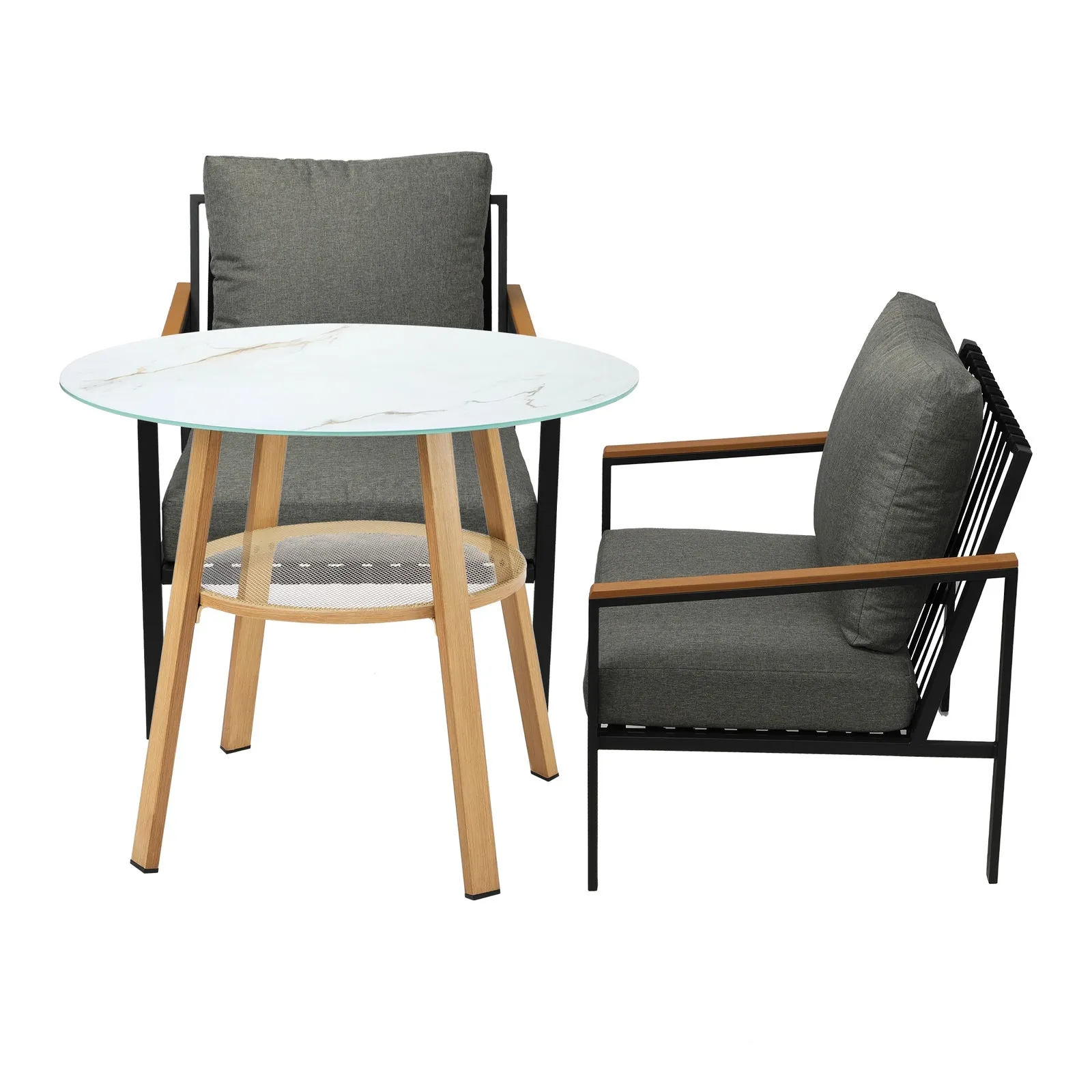 Livsip Outdoor Patio Setting Furniture Lounge Bistro Dining Set 2 Seater