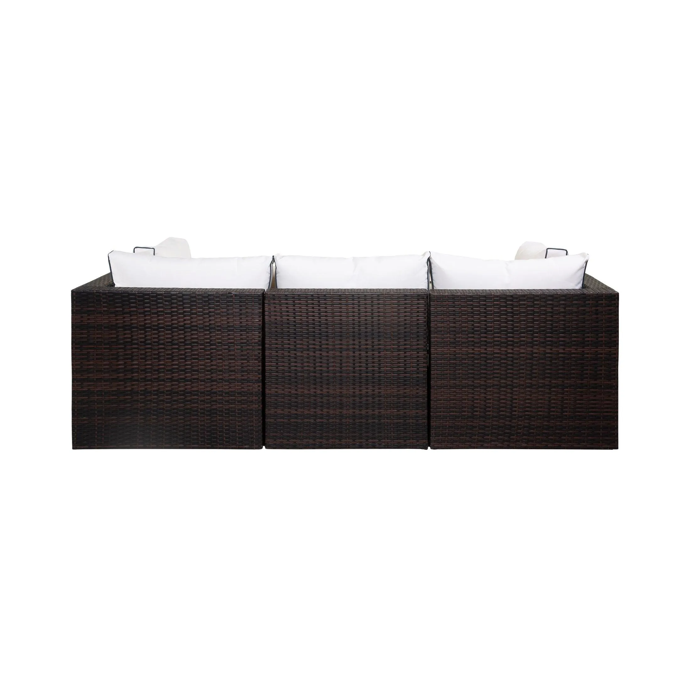 London 4-Piece Outdoor Rattan Wicker Sectional Sofa Furniture Set