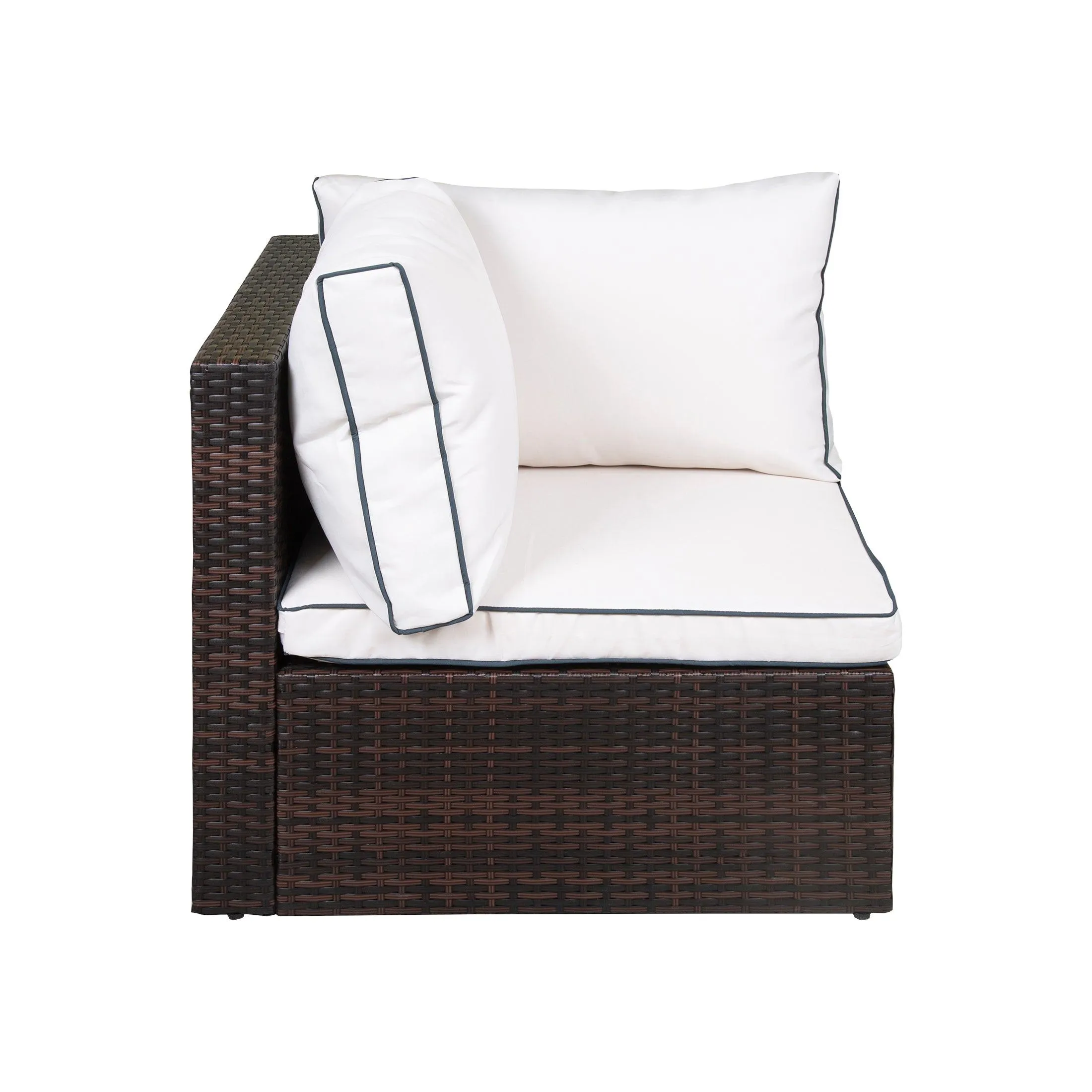 London 4-Piece Outdoor Rattan Wicker Sectional Sofa Furniture Set