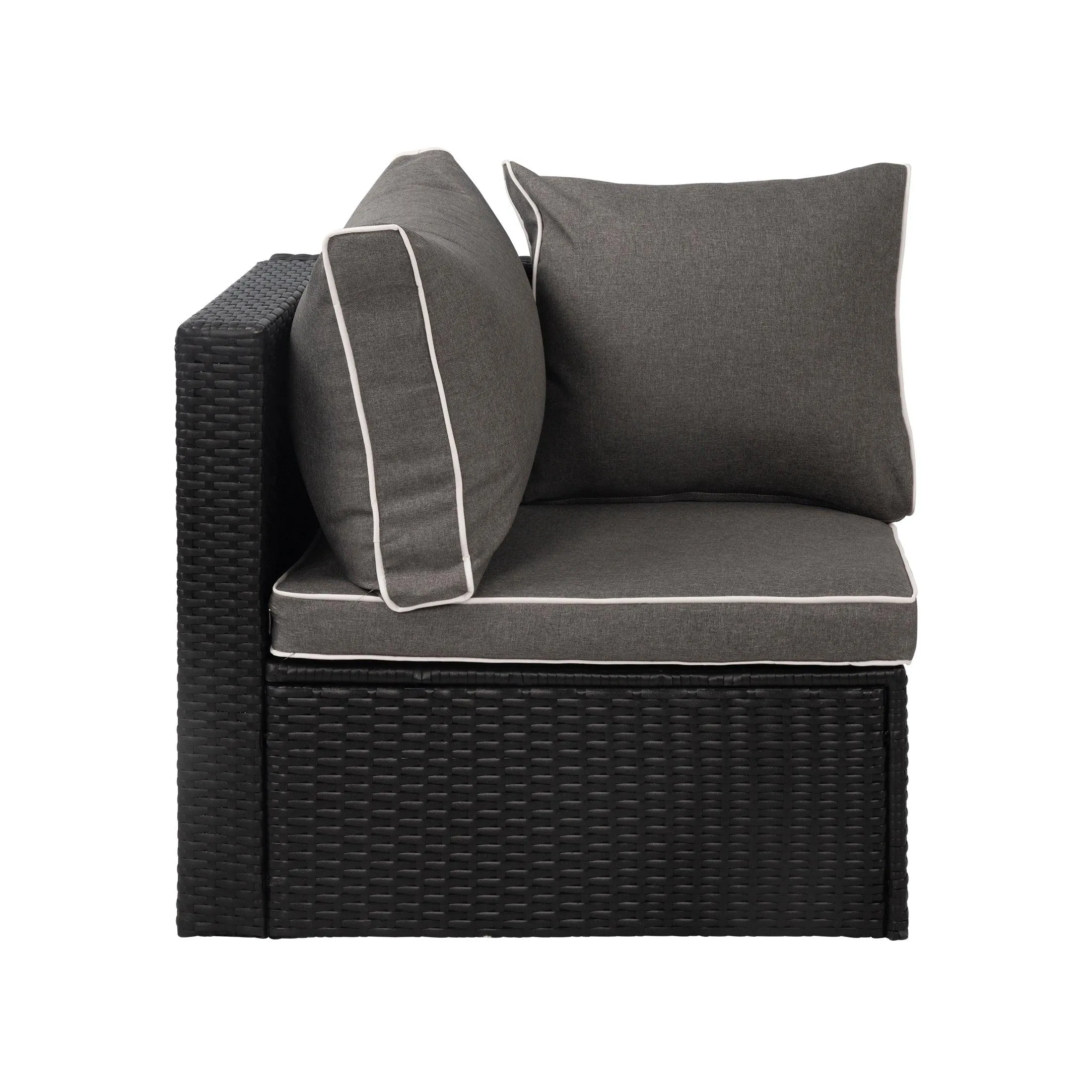 London 4-Piece Outdoor Rattan Wicker Sectional Sofa Furniture Set