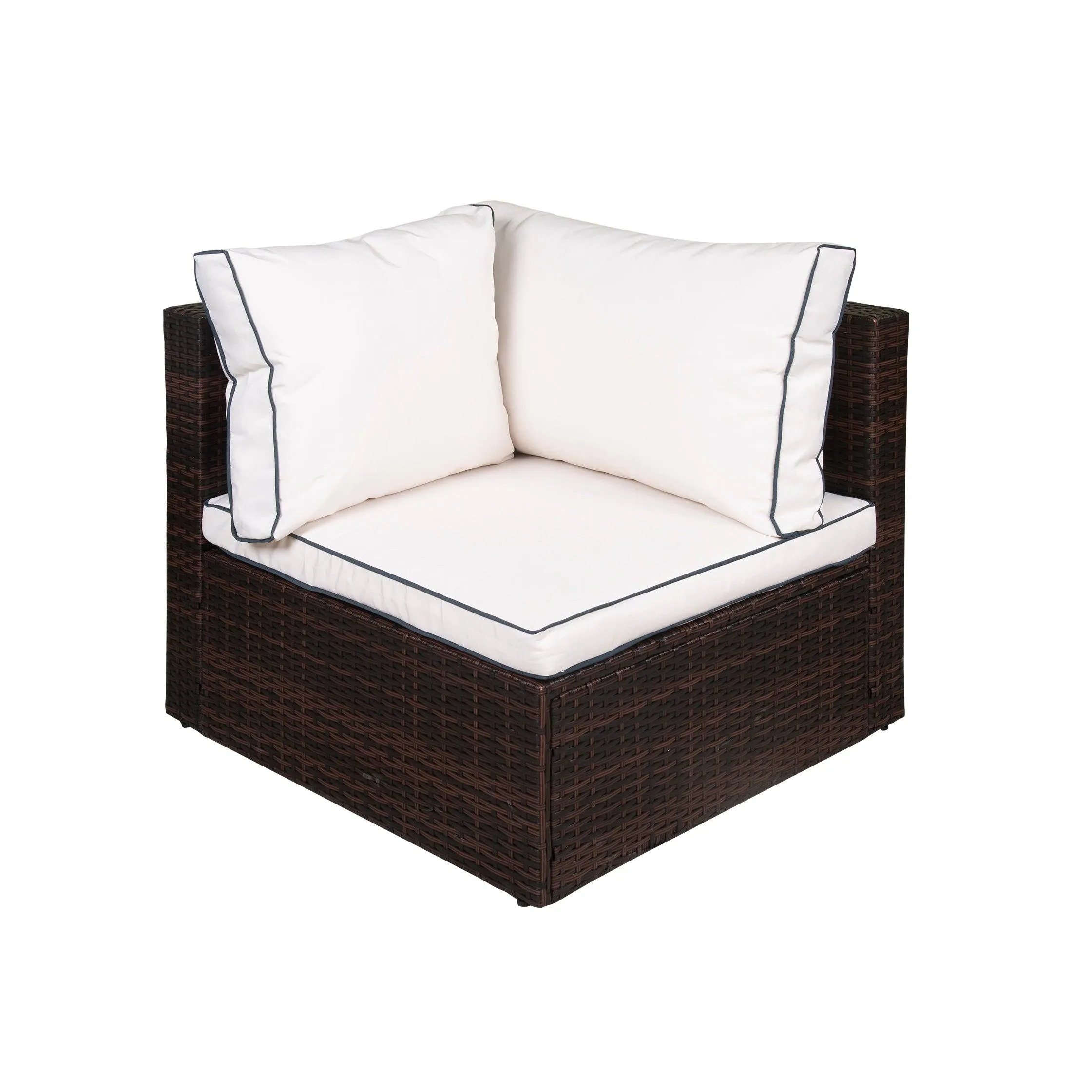 London 4-Piece Outdoor Rattan Wicker Sectional Sofa Furniture Set