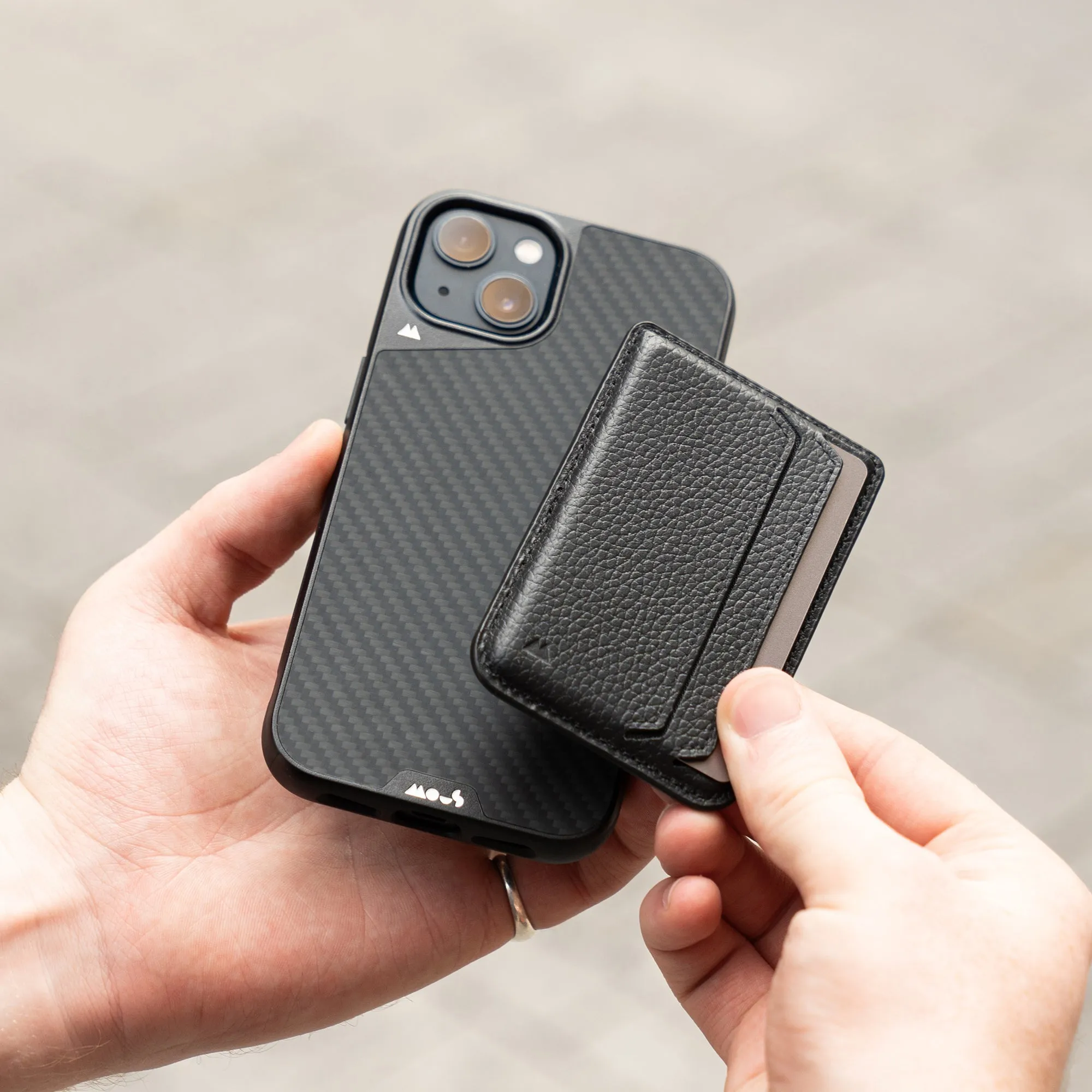 MagSafe® Compatible Black Leather Phone Case - Limitless 5.0