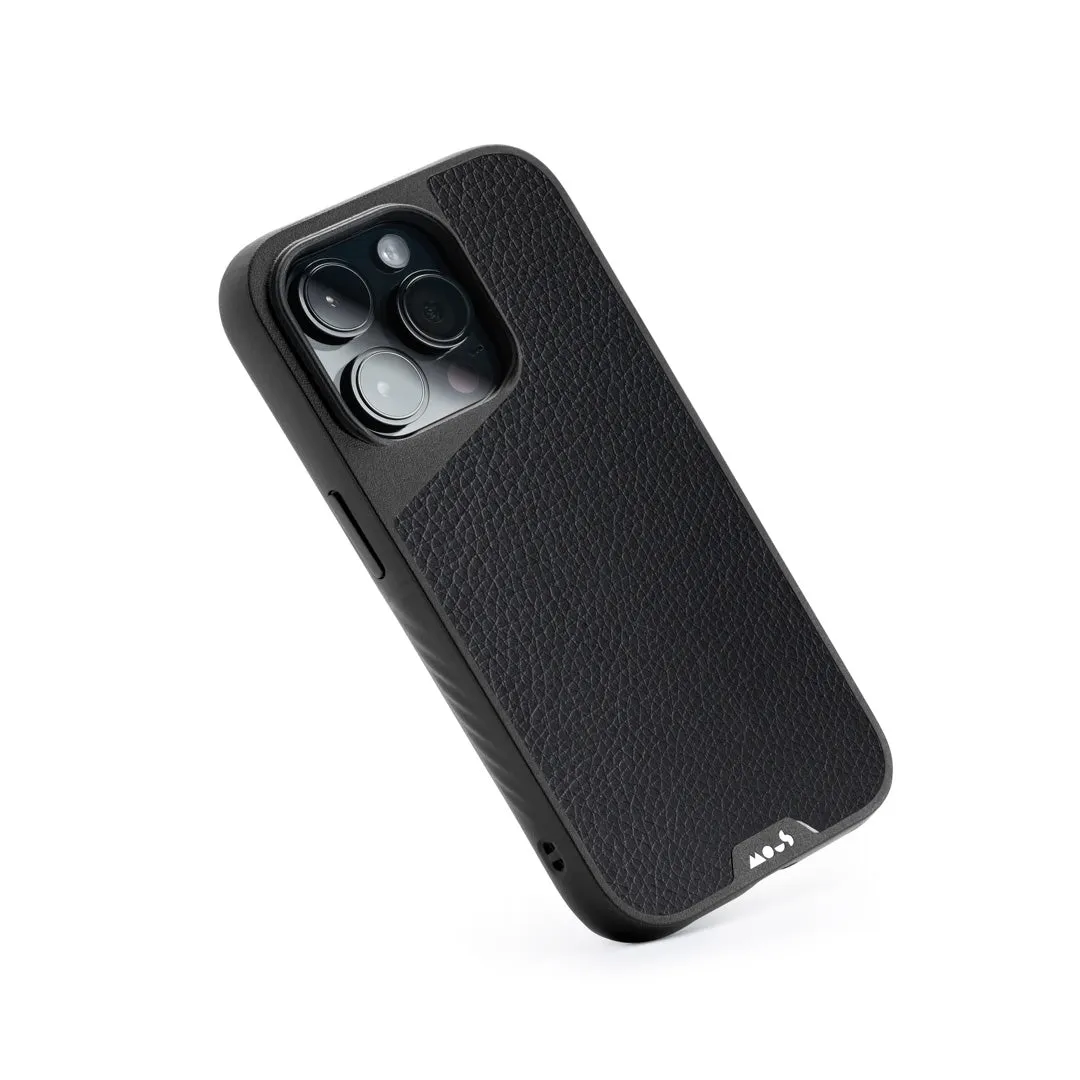 MagSafe® Compatible Black Leather Phone Case - Limitless 5.0