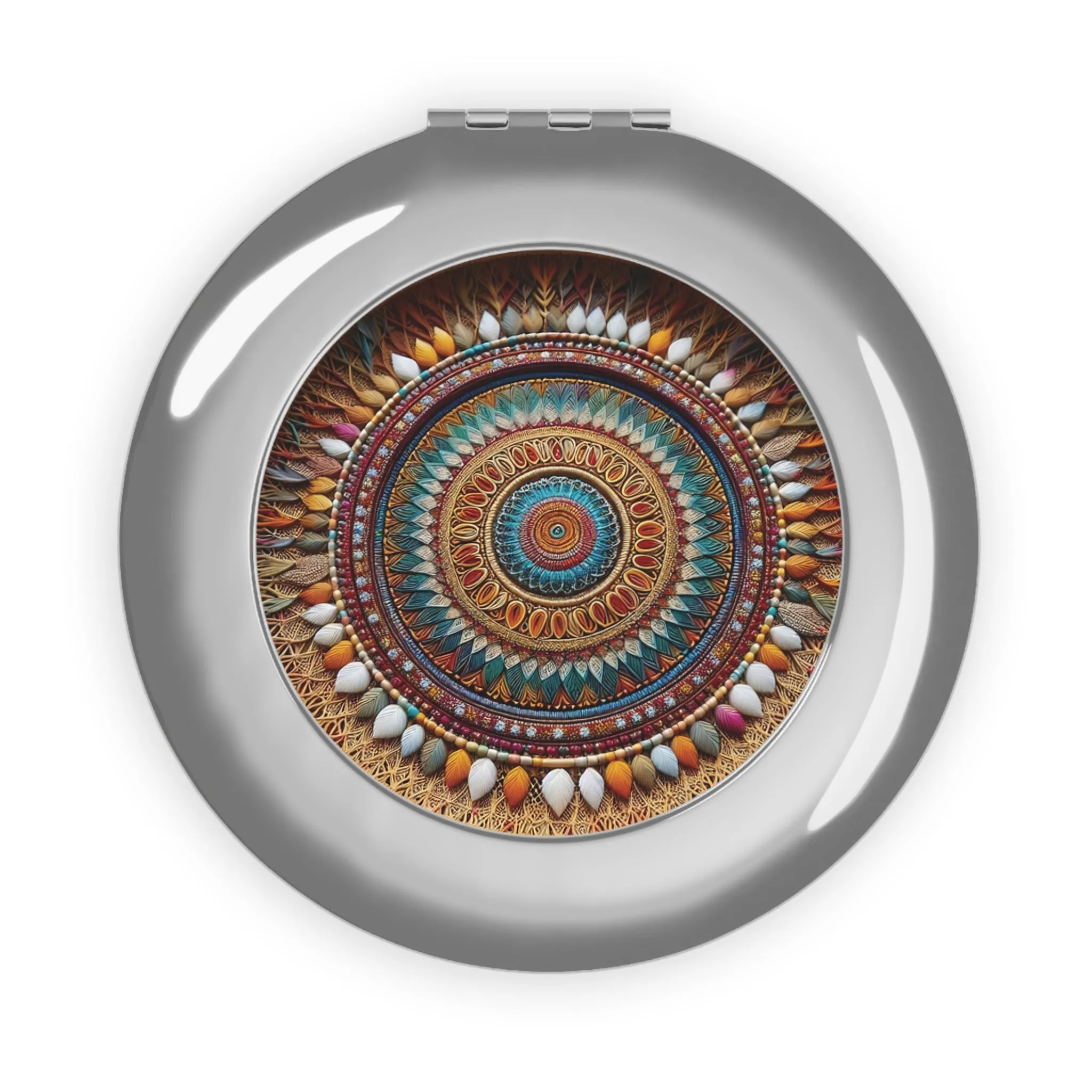 Minimal bohemian shadow effect design Compact Travel Mirror