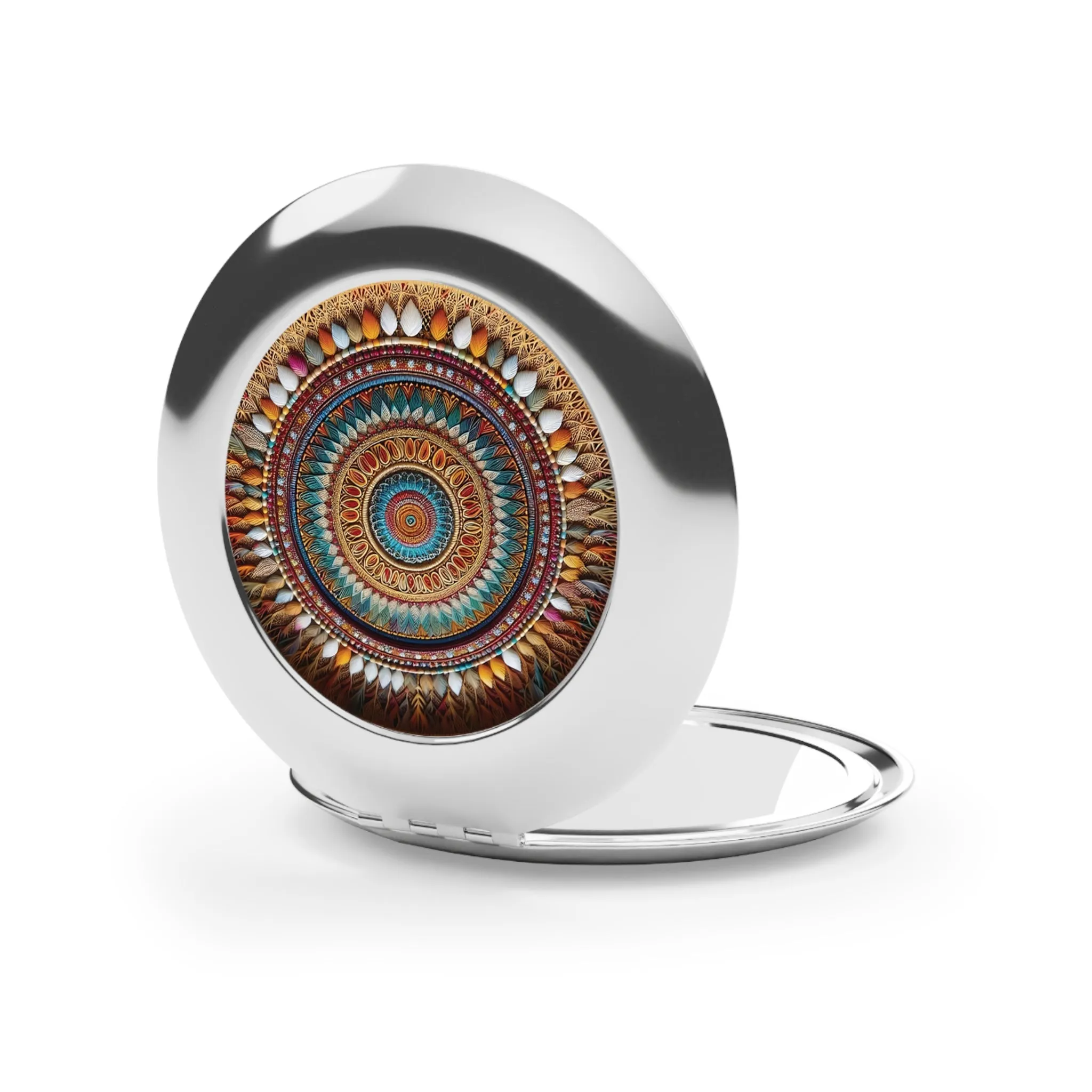 Minimal bohemian shadow effect design Compact Travel Mirror