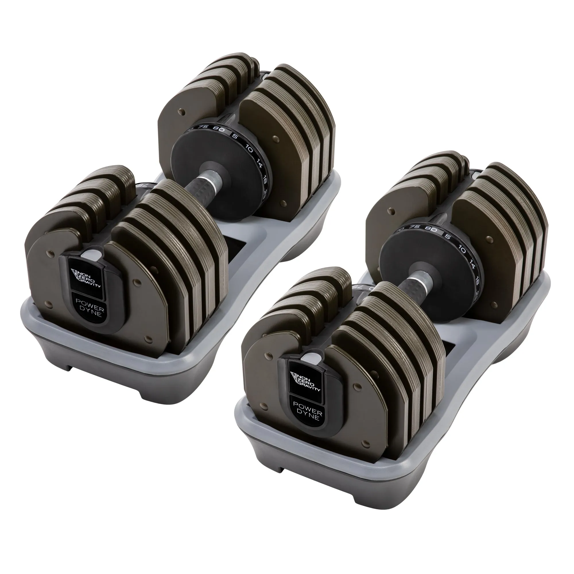 NonZero Gravity PowerDyne 80lbs Adjustable Dumbbell Set - Camo Green