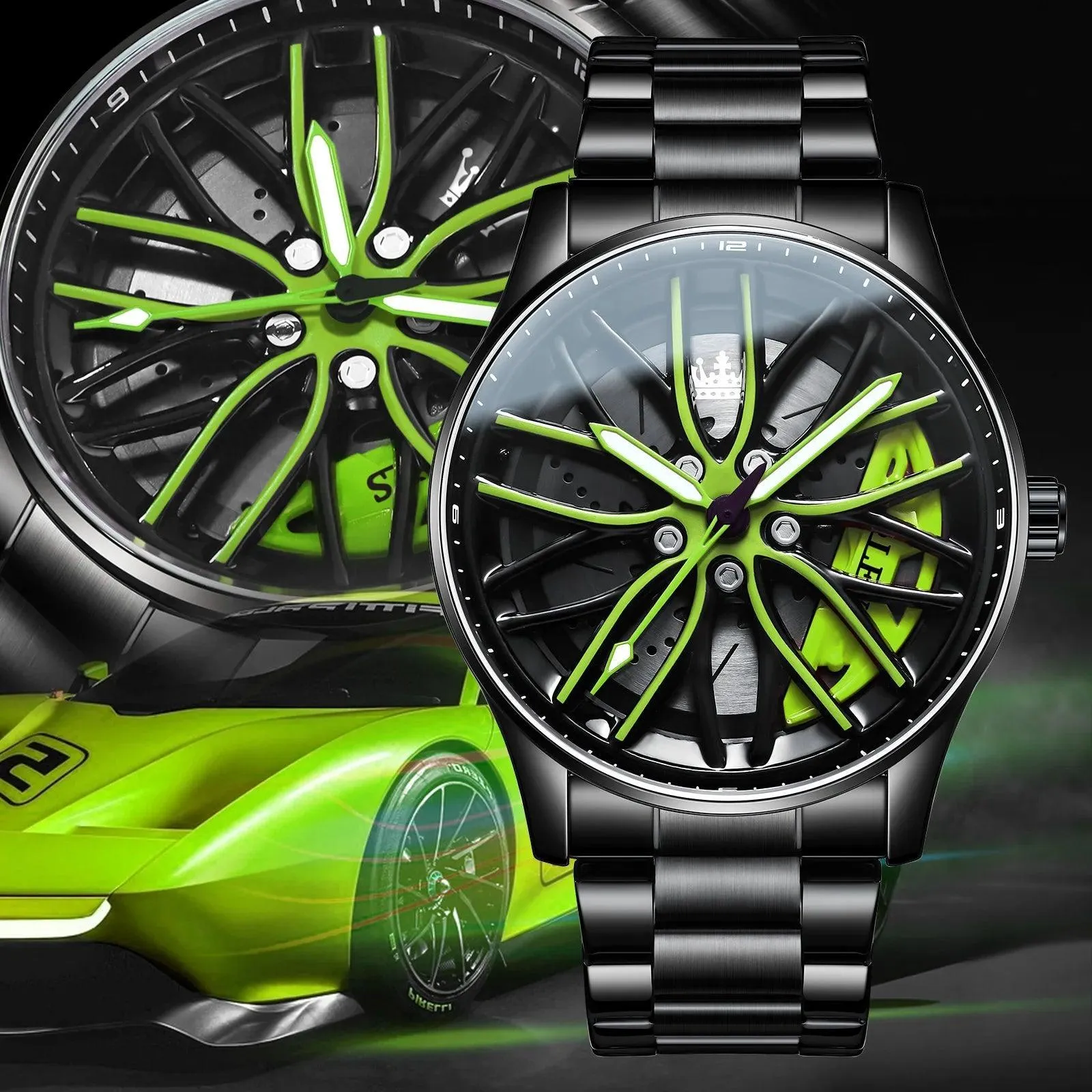 OLEVS Sport Car Rim Luxury Watch: Unique Design, High-Quality Craftsmanship