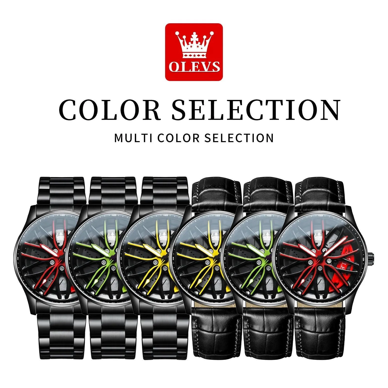 OLEVS Sport Car Rim Luxury Watch: Unique Design, High-Quality Craftsmanship