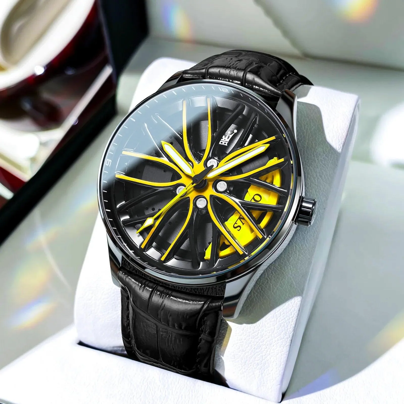 OLEVS Sport Car Rim Luxury Watch: Unique Design, High-Quality Craftsmanship