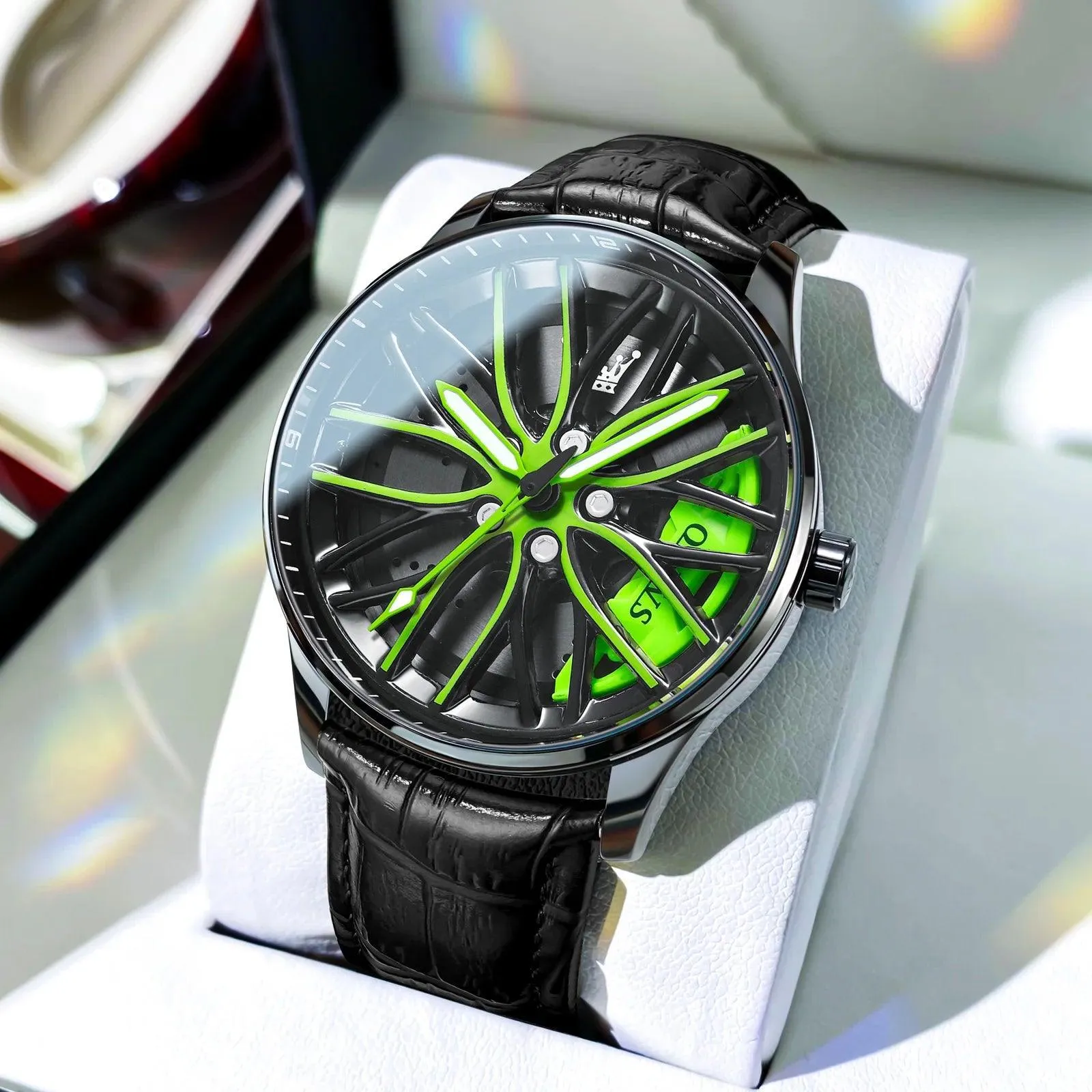 OLEVS Sport Car Rim Luxury Watch: Unique Design, High-Quality Craftsmanship
