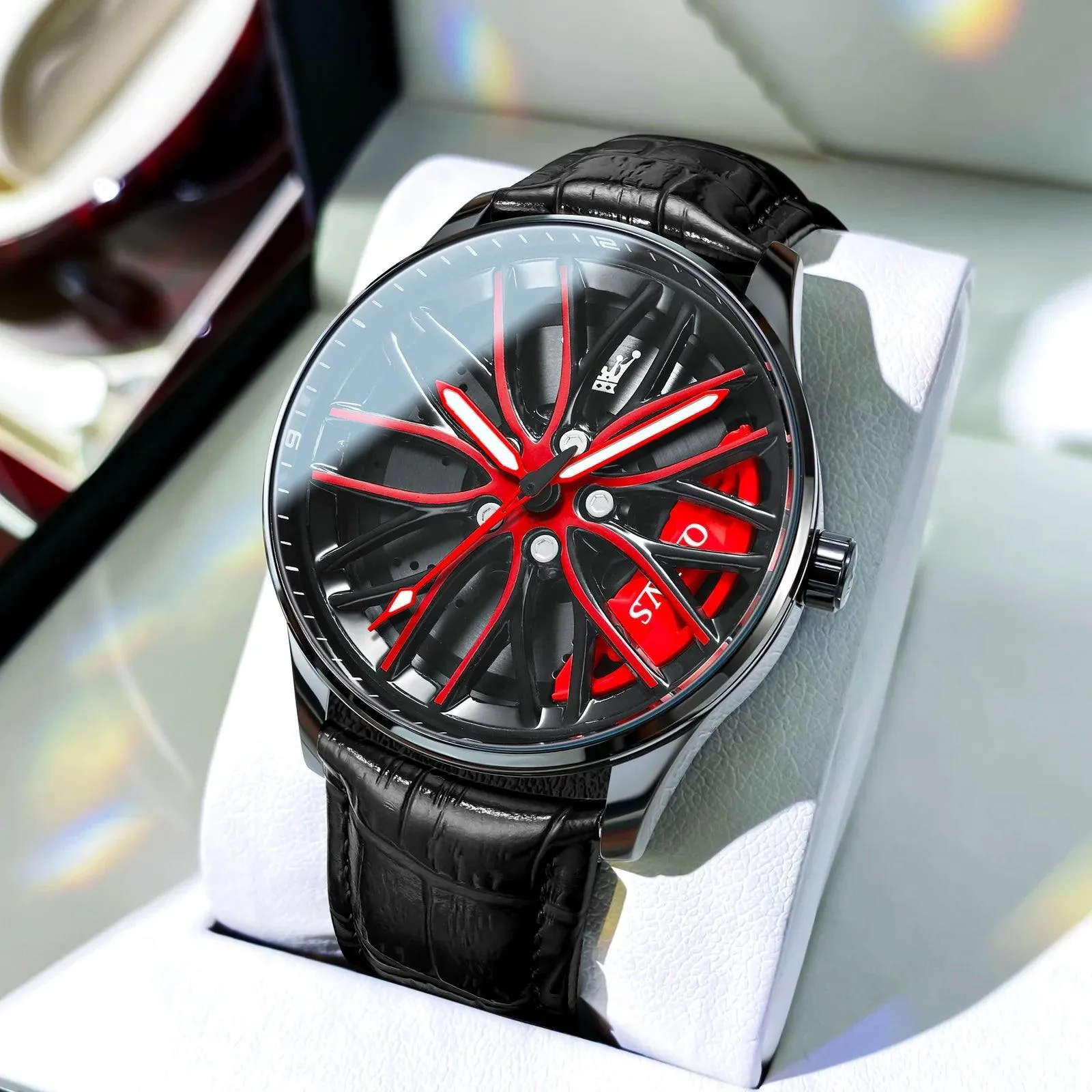 OLEVS Sport Car Rim Luxury Watch: Unique Design, High-Quality Craftsmanship