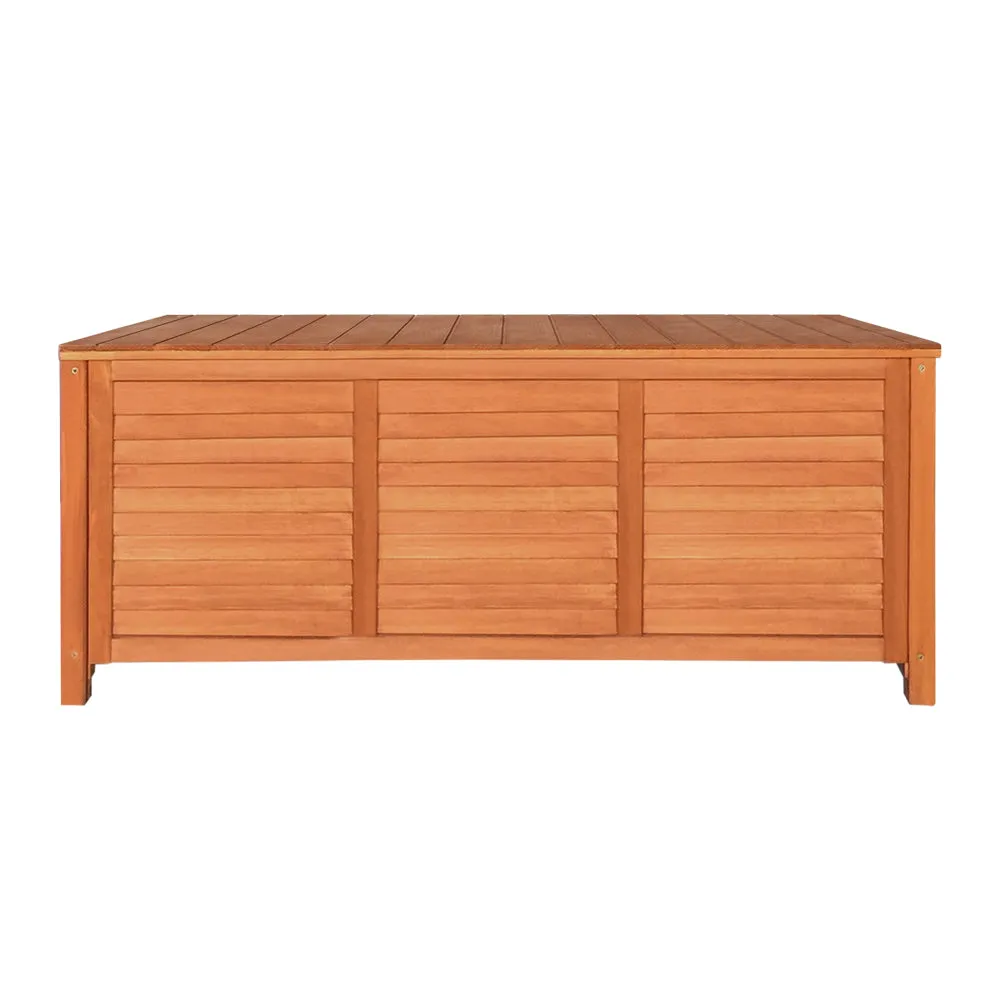 Outdoor Storage Bench Box 210L Wooden Patio Furniture Garden Chair Seat