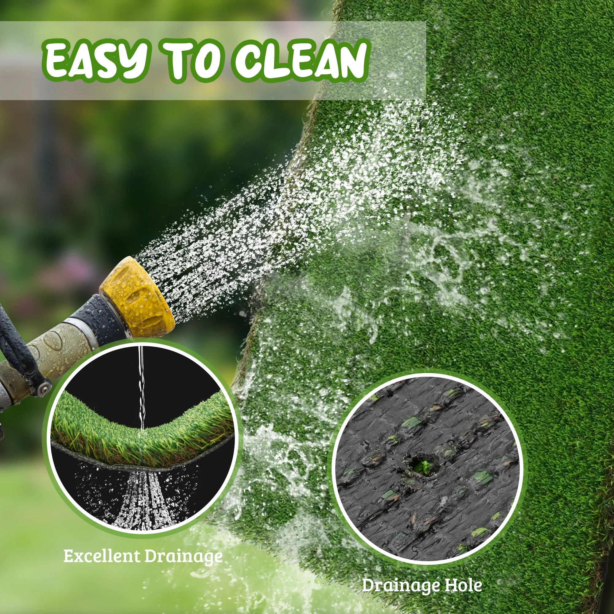 Outdoor Weather Resistant Artificial Grass Turf Rug / Roll