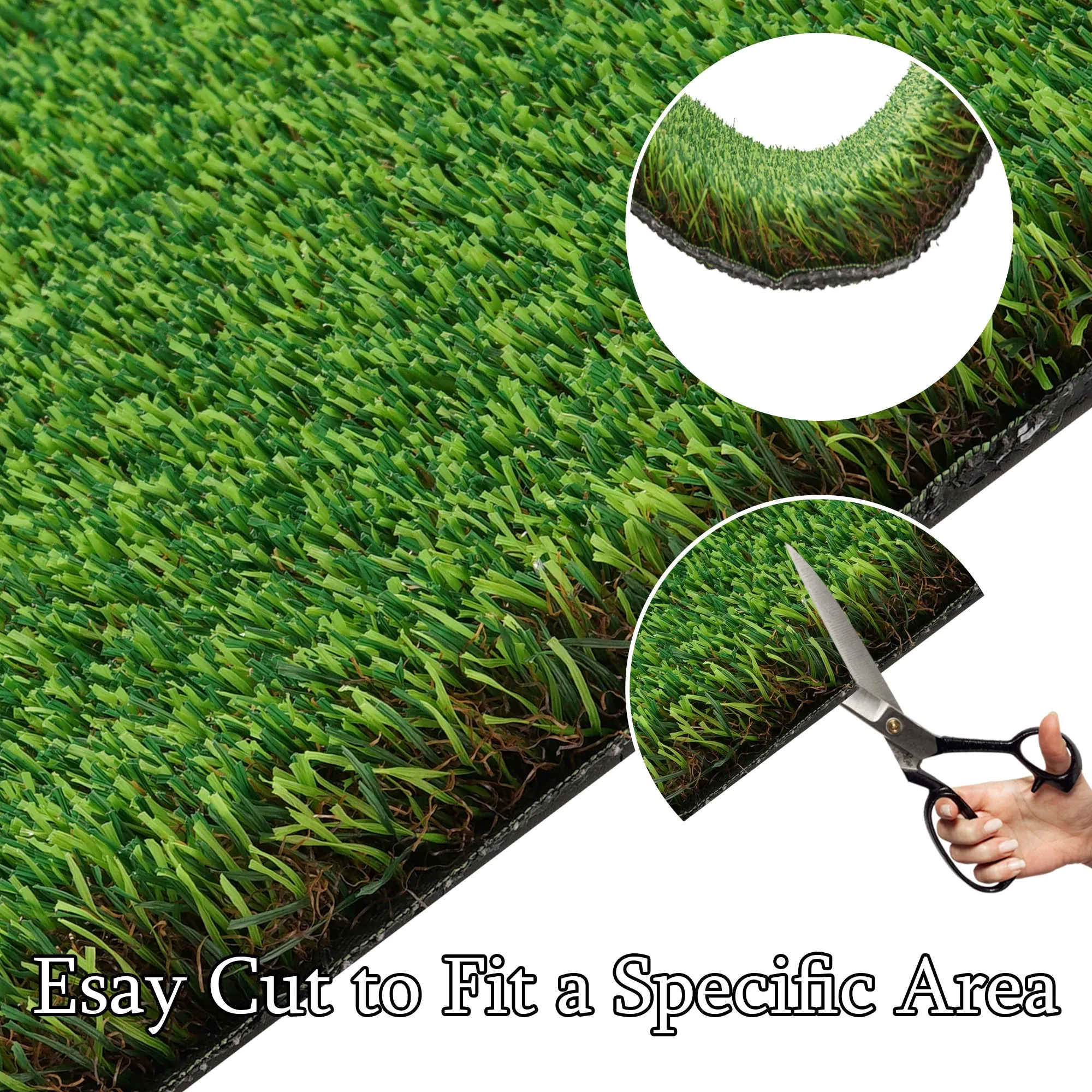 Outdoor Weather Resistant Artificial Grass Turf Rug / Roll
