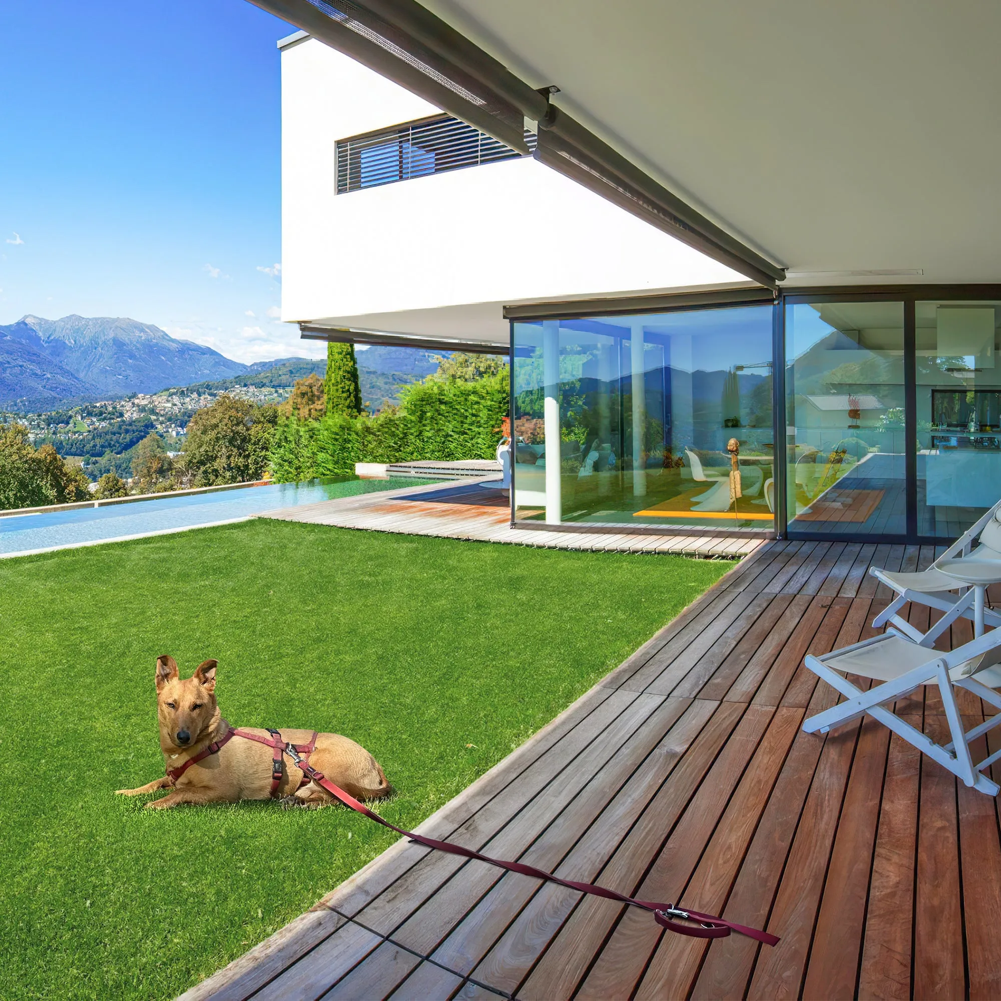 Outdoor Weather Resistant Artificial Grass Turf Rug / Roll