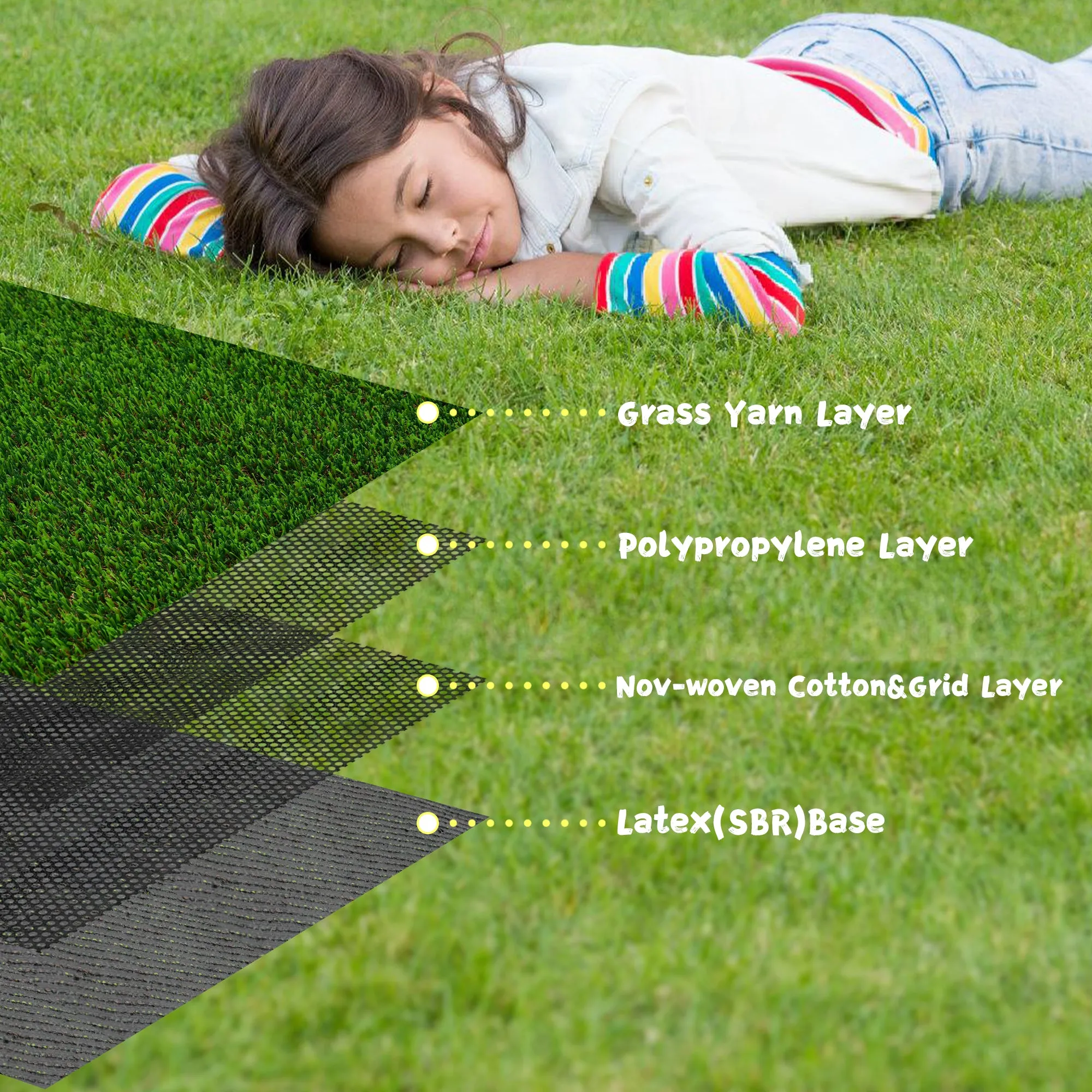 Outdoor Weather Resistant Artificial Grass Turf Rug / Roll