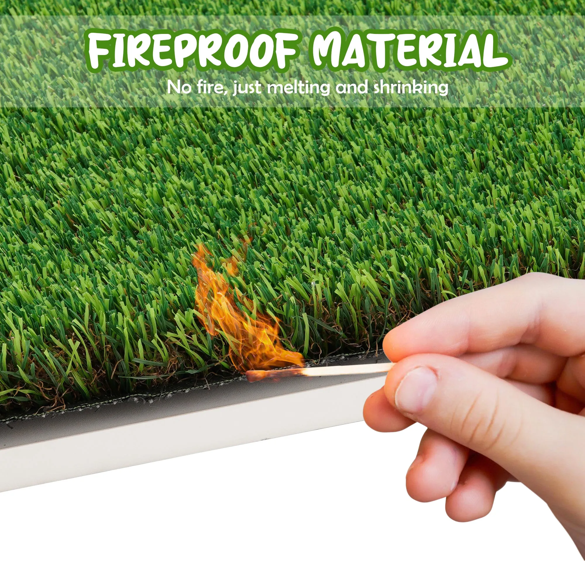 Outdoor Weather Resistant Artificial Grass Turf Rug / Roll