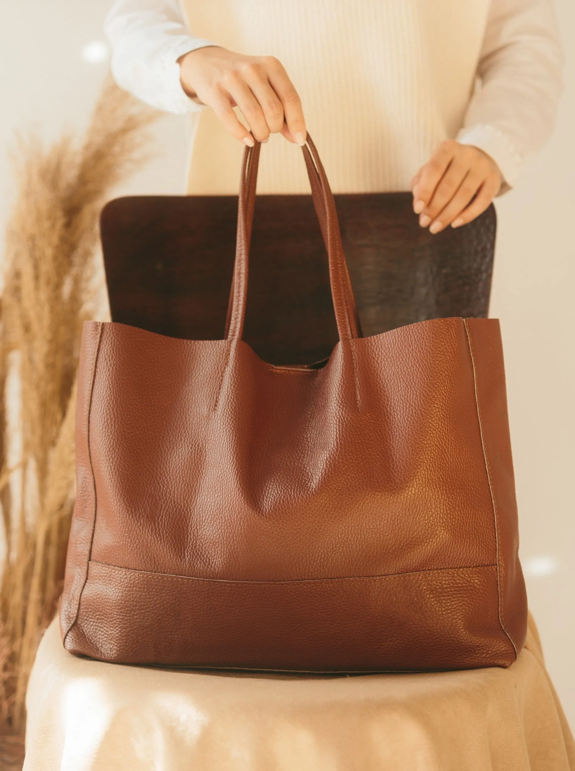 Oversized Leather Tote