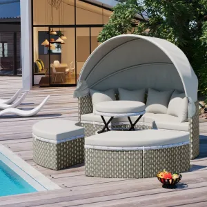 Patio Furniture Round Outdoor Sectional Sofa