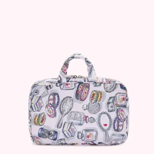 POWDER PINK DRESSING TABLE TRAVEL KIT