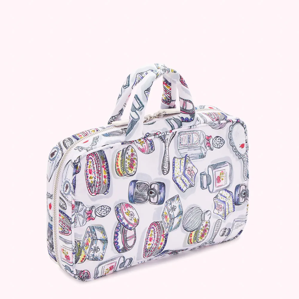 POWDER PINK DRESSING TABLE TRAVEL KIT