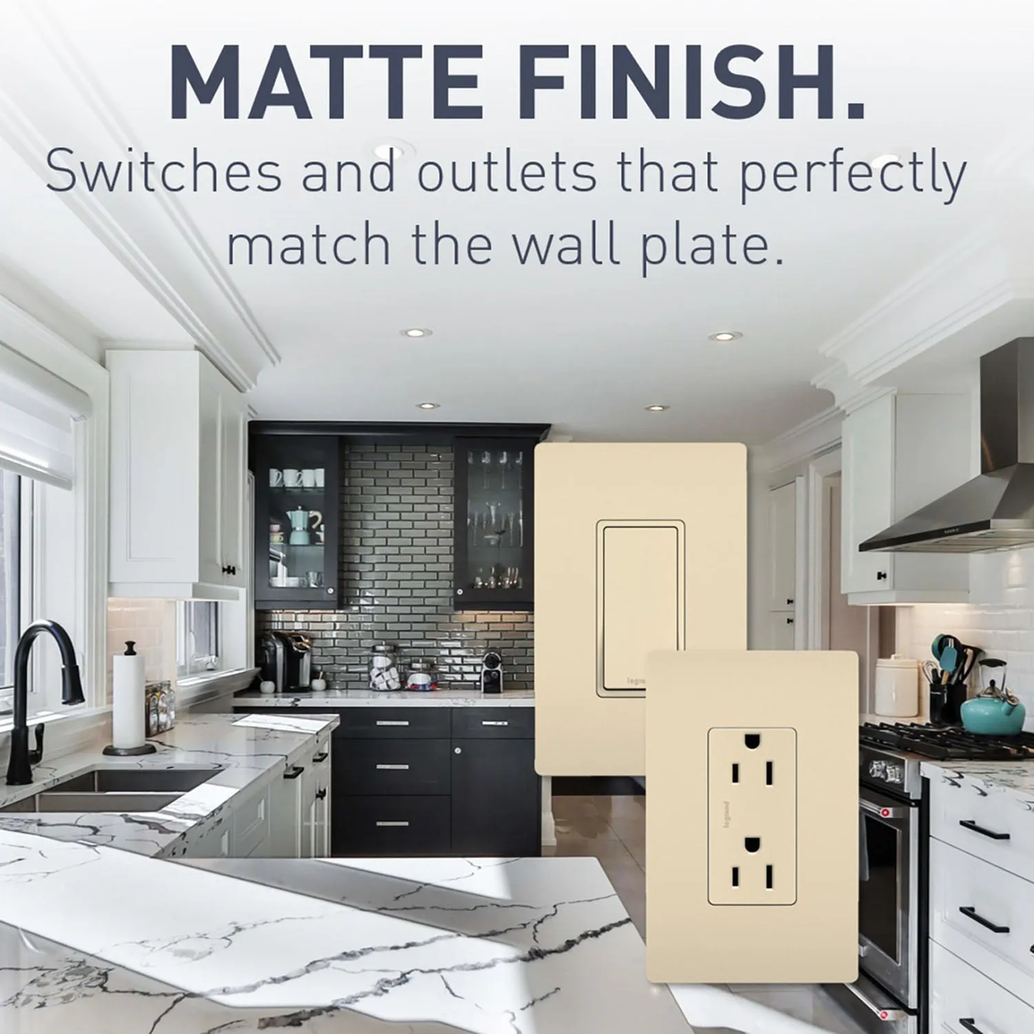radiant Tamper-Resistant Weather-Resistant 15A Self-Test GFCI Receptacle, Ivory