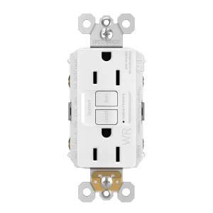 radiant Tamper-Resistant Weather-Resistant 15A Self-Test GFCI Receptacle, White