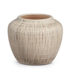 Raz Imports 2024 Natural Appeal Ribbed Vase
