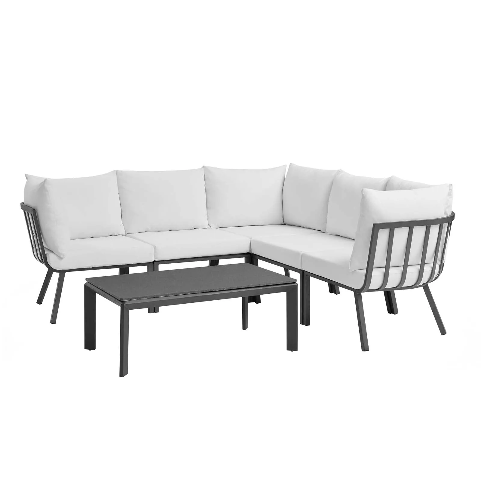 Riverside 6 Piece Outdoor Patio Aluminum Set by Modway