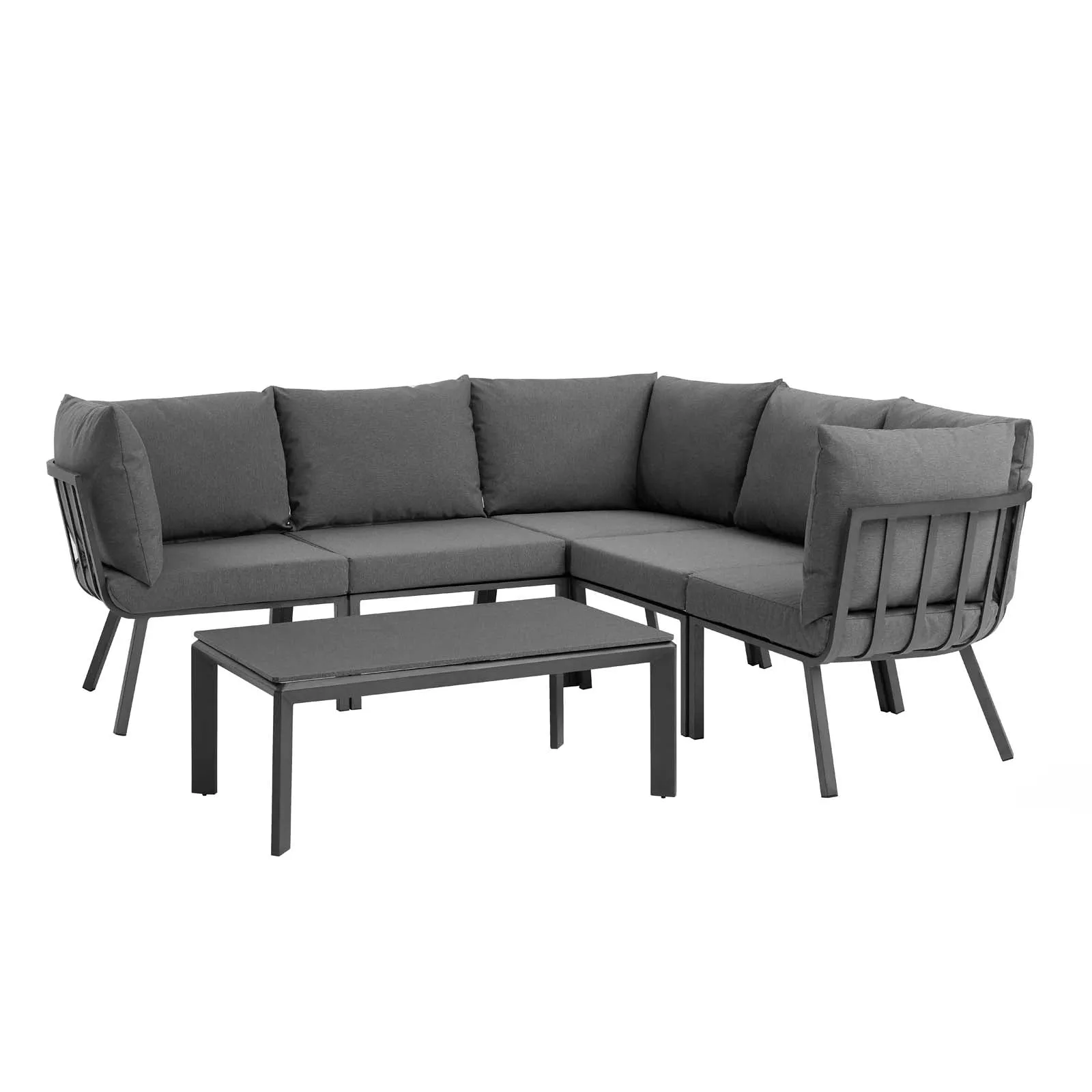 Riverside 6 Piece Outdoor Patio Aluminum Set by Modway