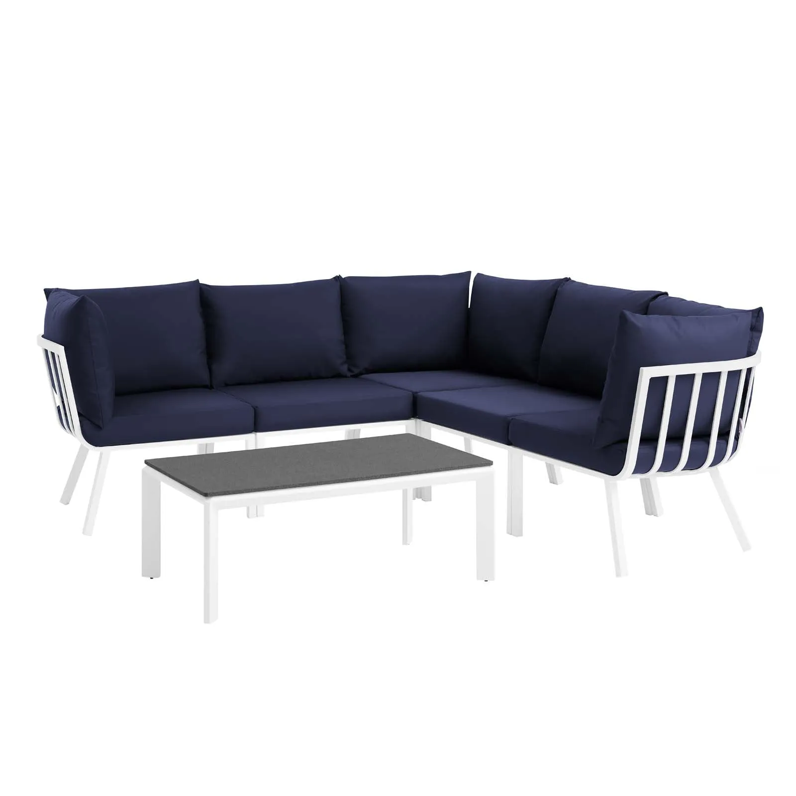 Riverside 6 Piece Outdoor Patio Aluminum Set by Modway