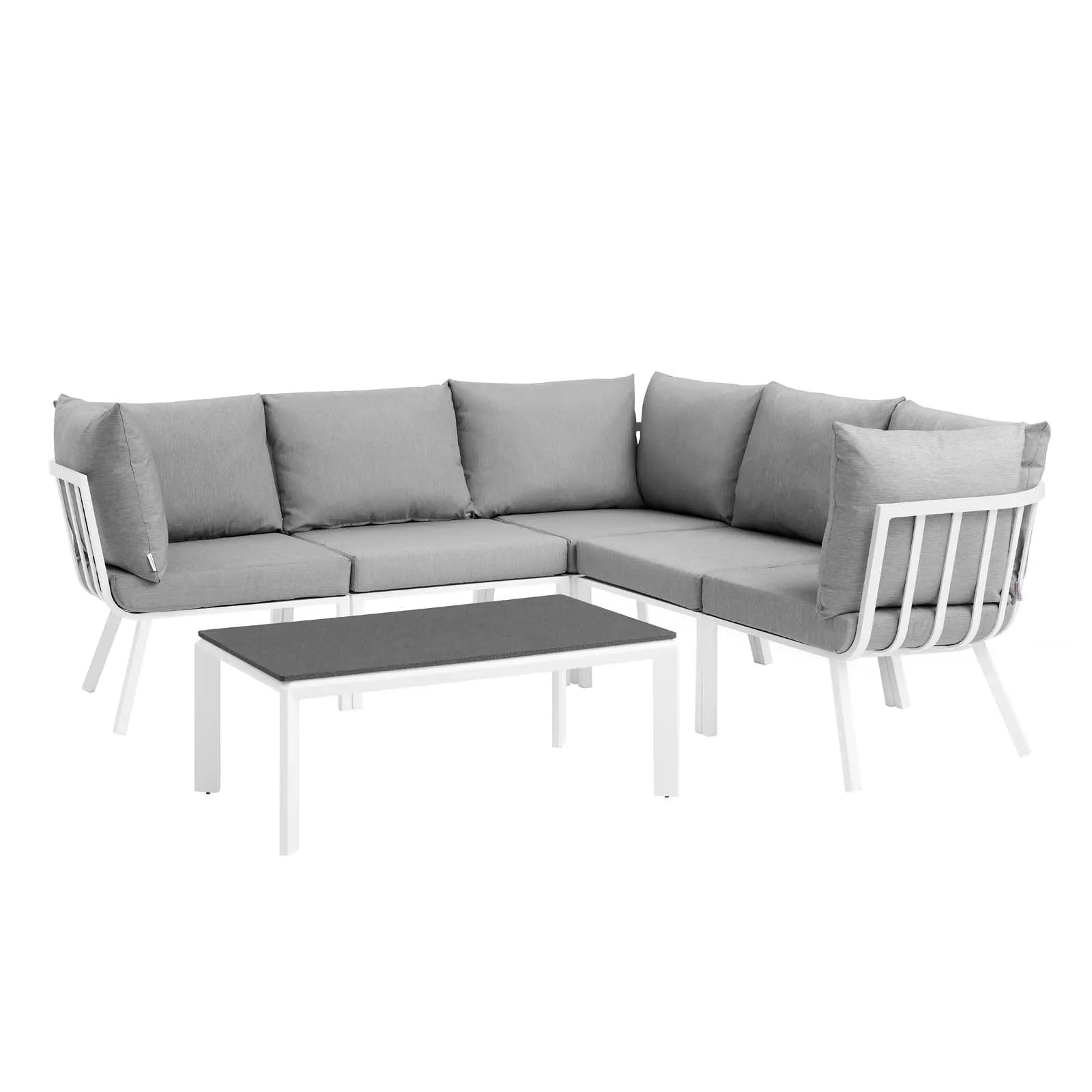 Riverside 6 Piece Outdoor Patio Aluminum Set by Modway