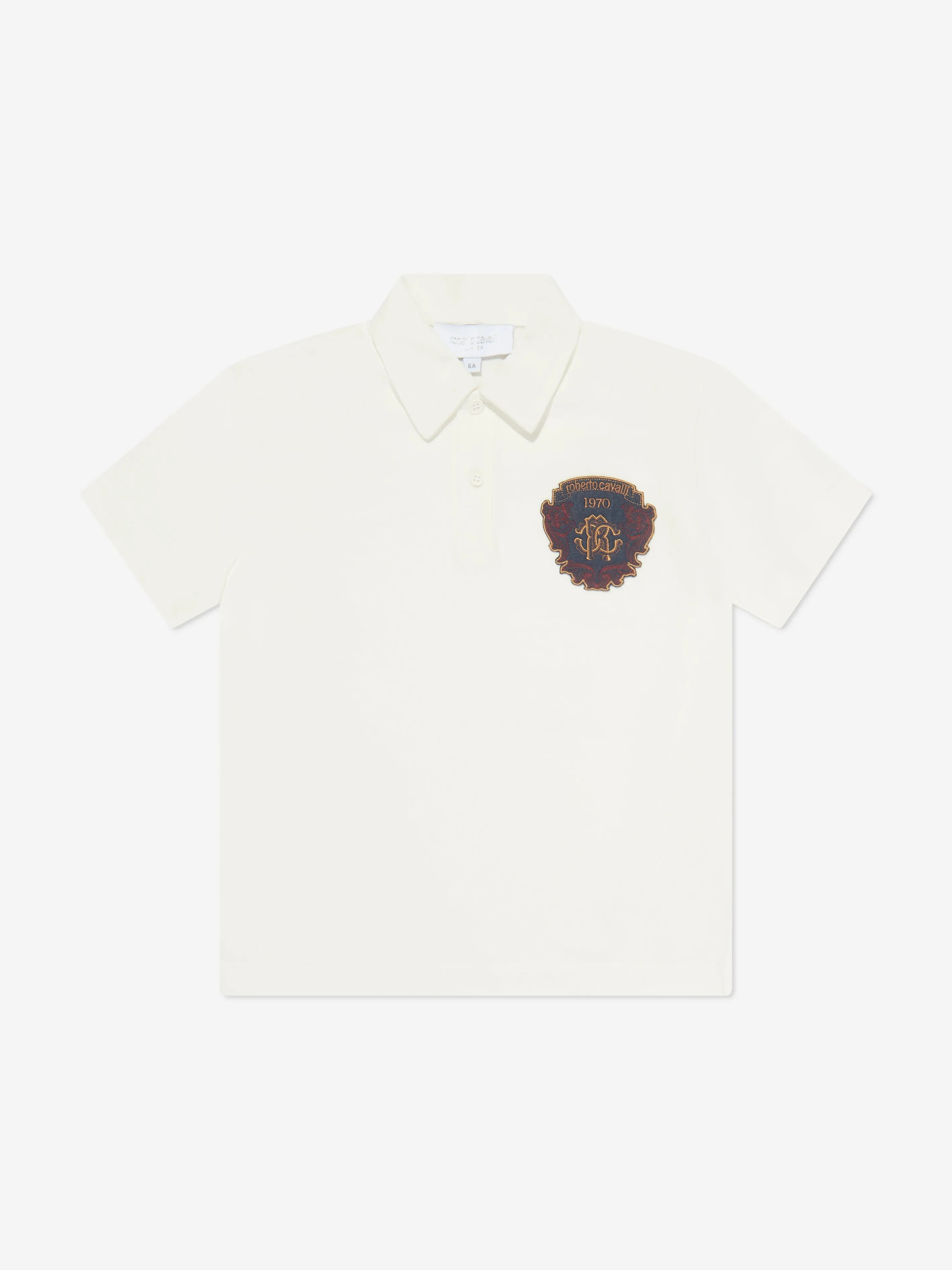 Roberto Cavalli Boys Polo Shirt in White