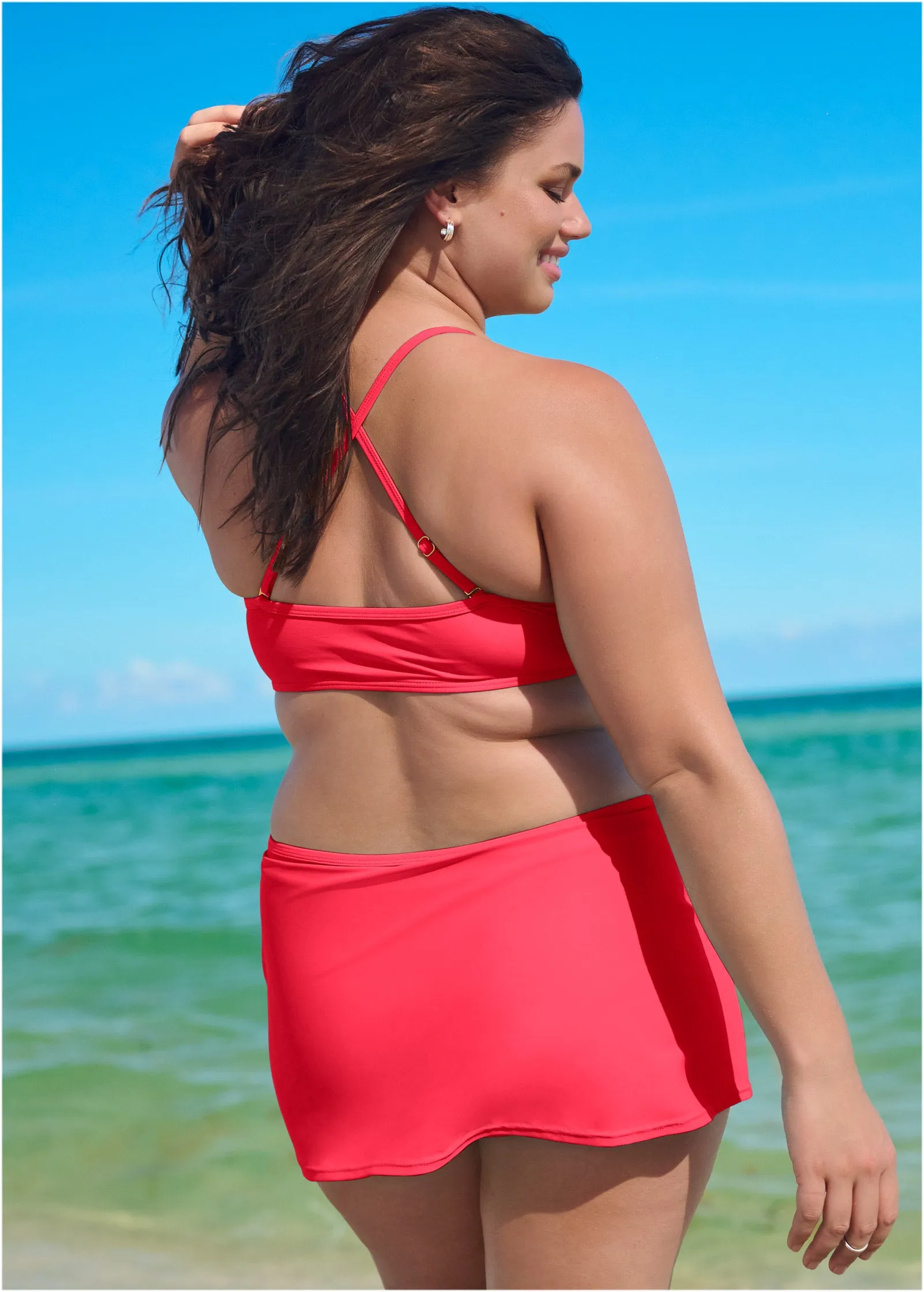 Scoop Neck Ring Top - Sweet Red