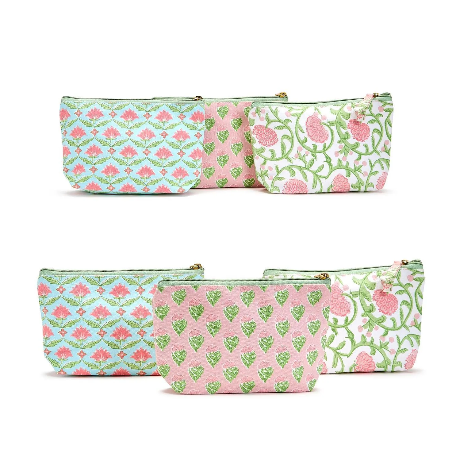Set/2 Multipurpose Floral Pouches