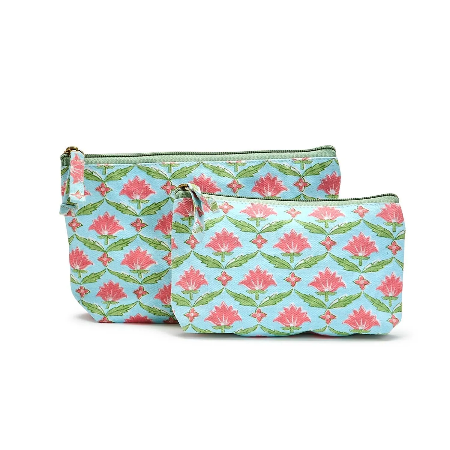 Set/2 Multipurpose Floral Pouches