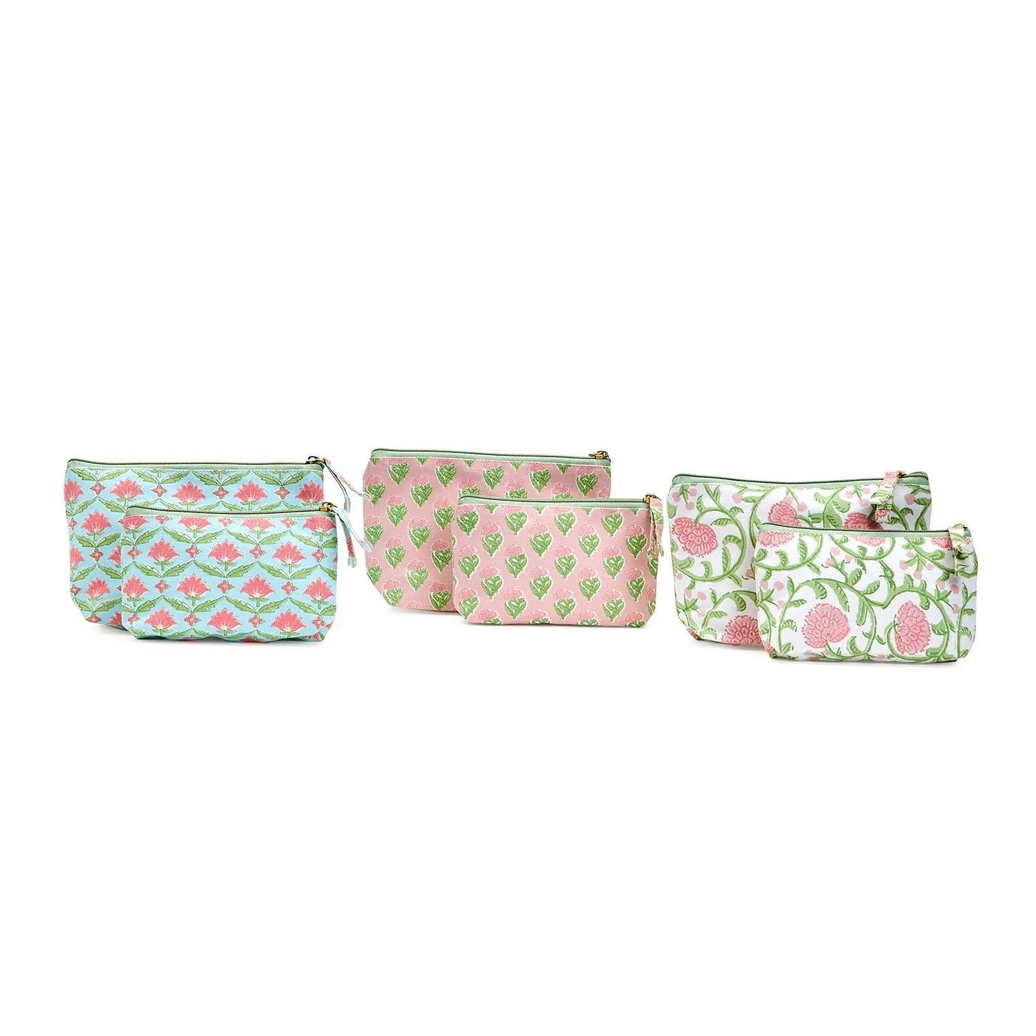 Set/2 Multipurpose Floral Pouches