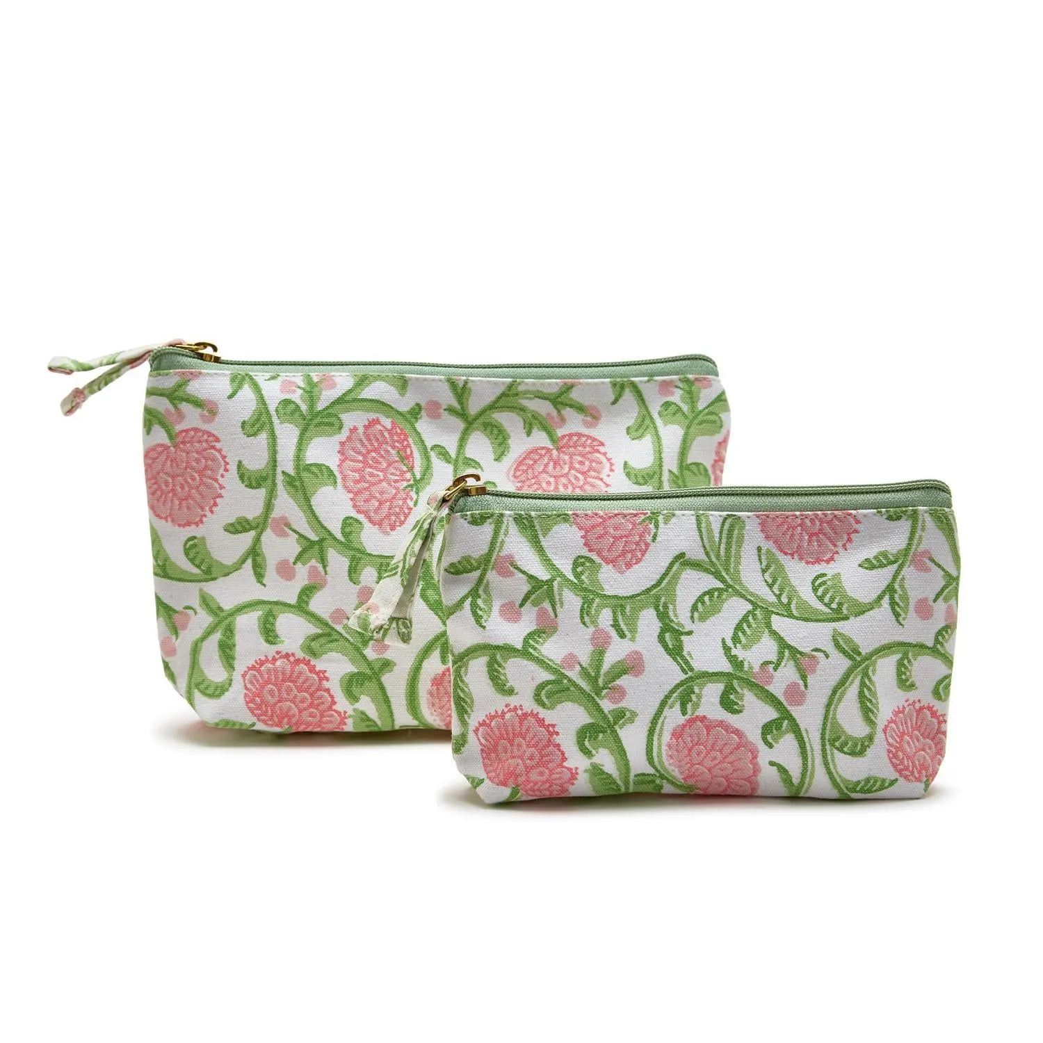 Set/2 Multipurpose Floral Pouches