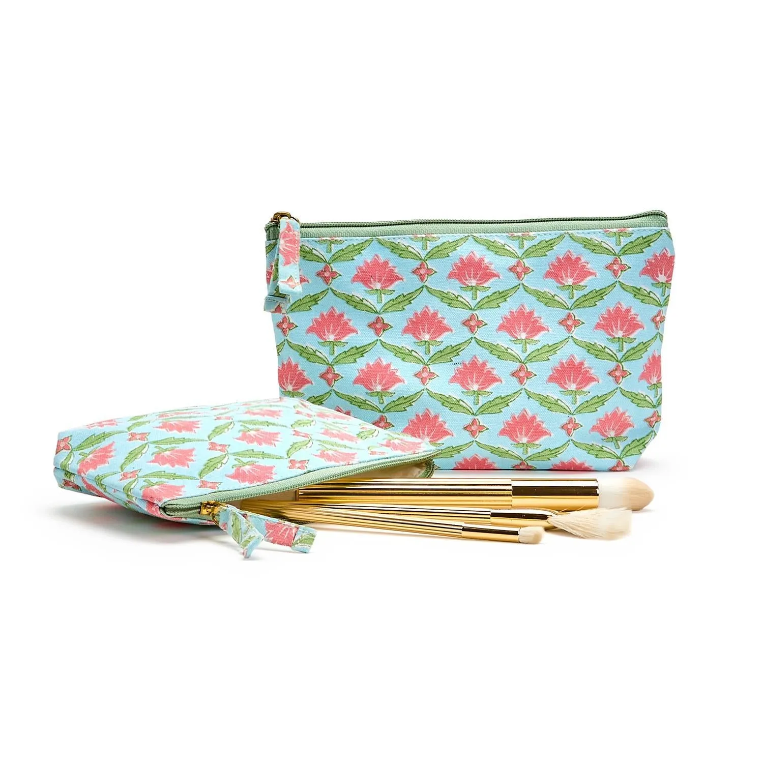 Set/2 Multipurpose Floral Pouches