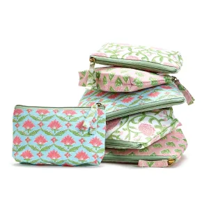 Set/2 Multipurpose Floral Pouches