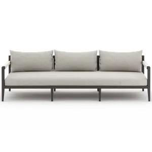 Sherwood 93" Outdoor Sofa, Stone Grey/Bronze
