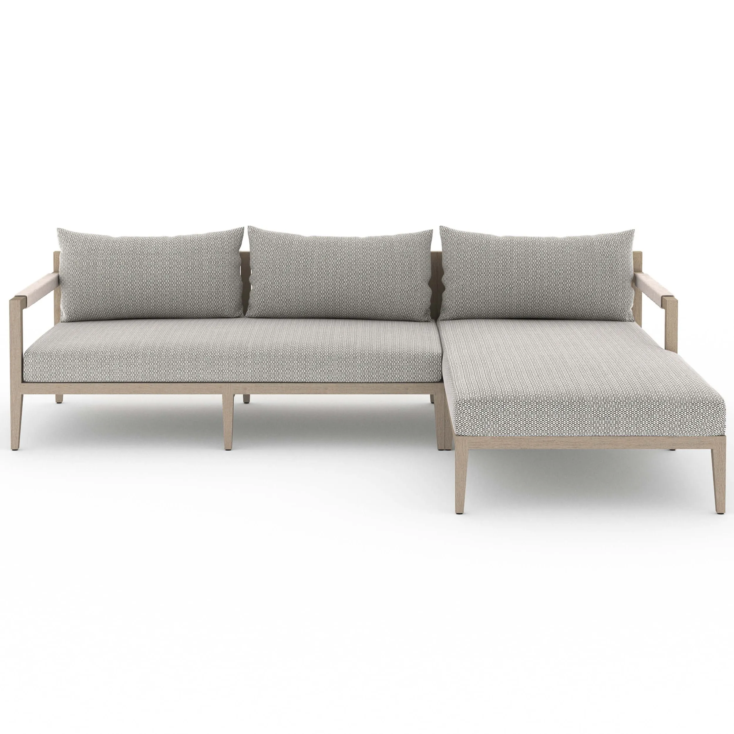 Sherwood Outdoor 2 Piece Sectional, Faye Ash/Washed Brown