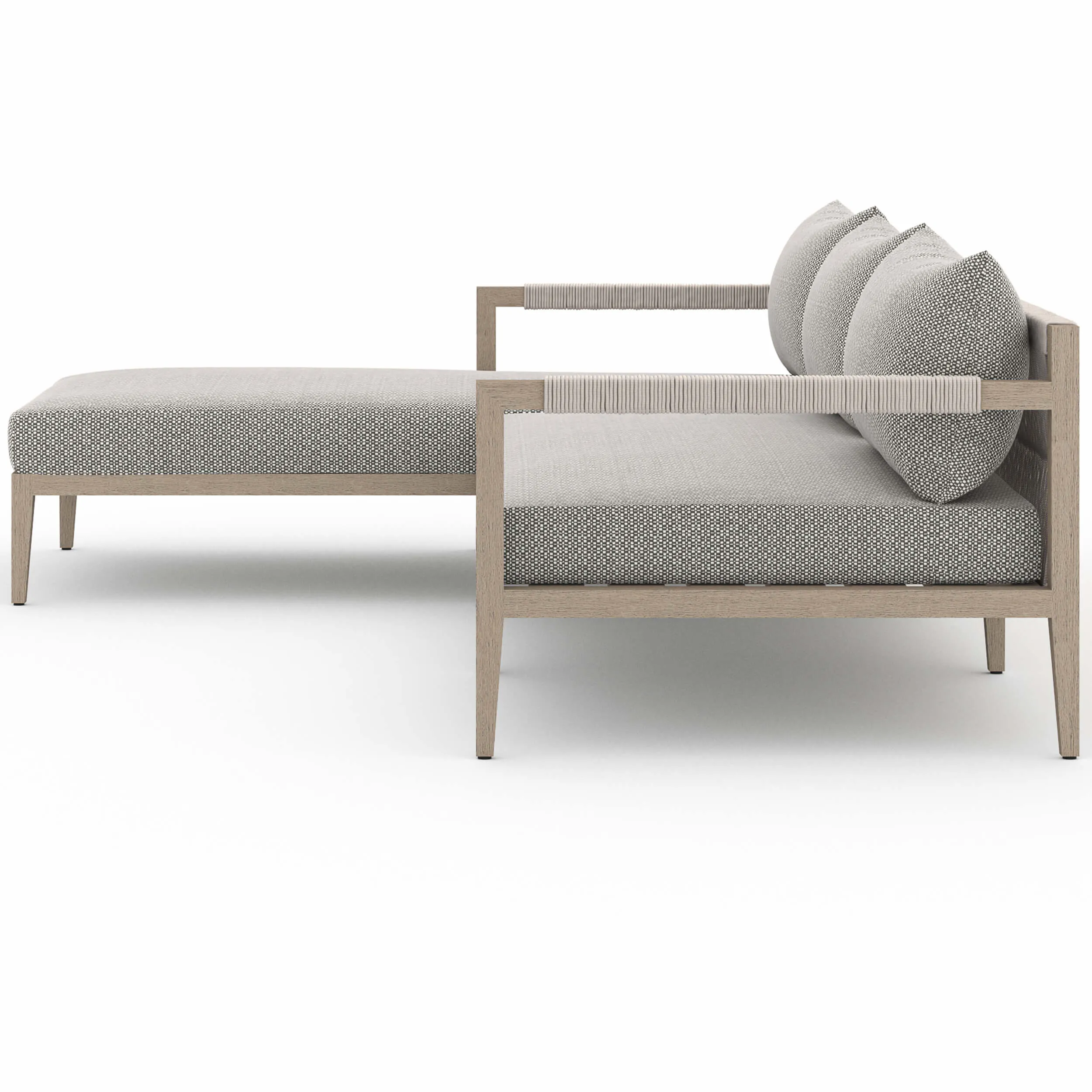 Sherwood Outdoor 2 Piece Sectional, Faye Ash/Washed Brown