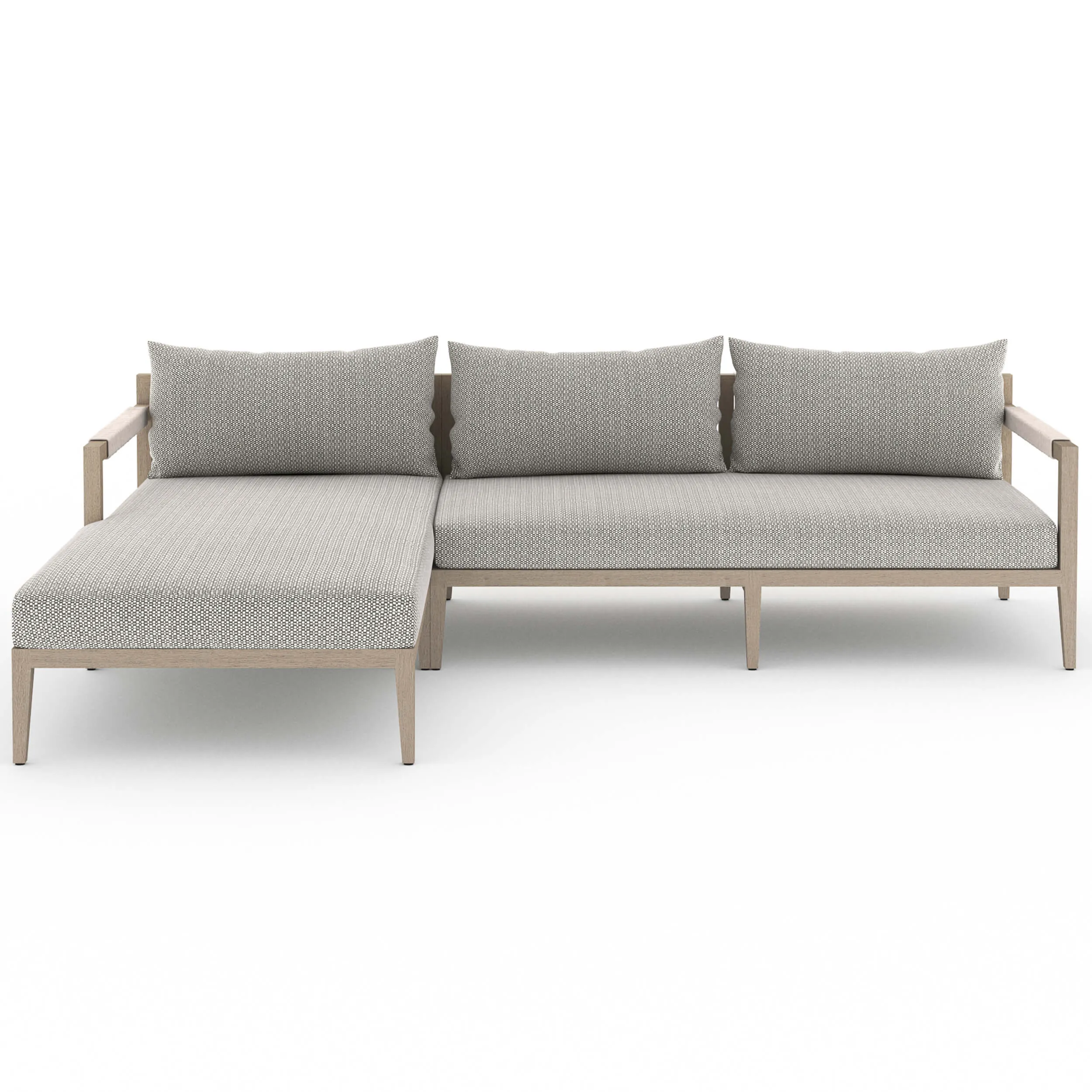Sherwood Outdoor 2 Piece Sectional, Faye Ash/Washed Brown