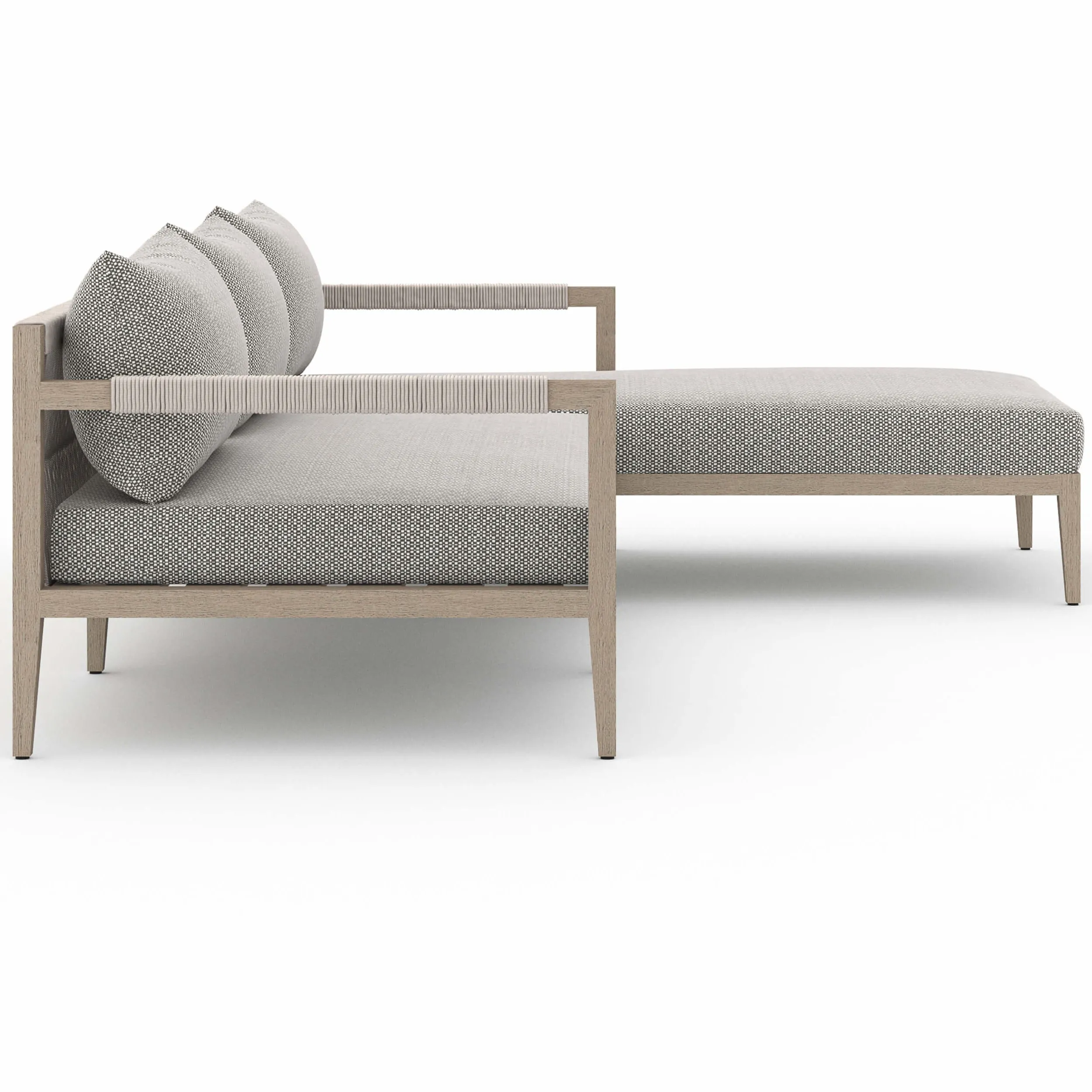Sherwood Outdoor 2 Piece Sectional, Faye Ash/Washed Brown