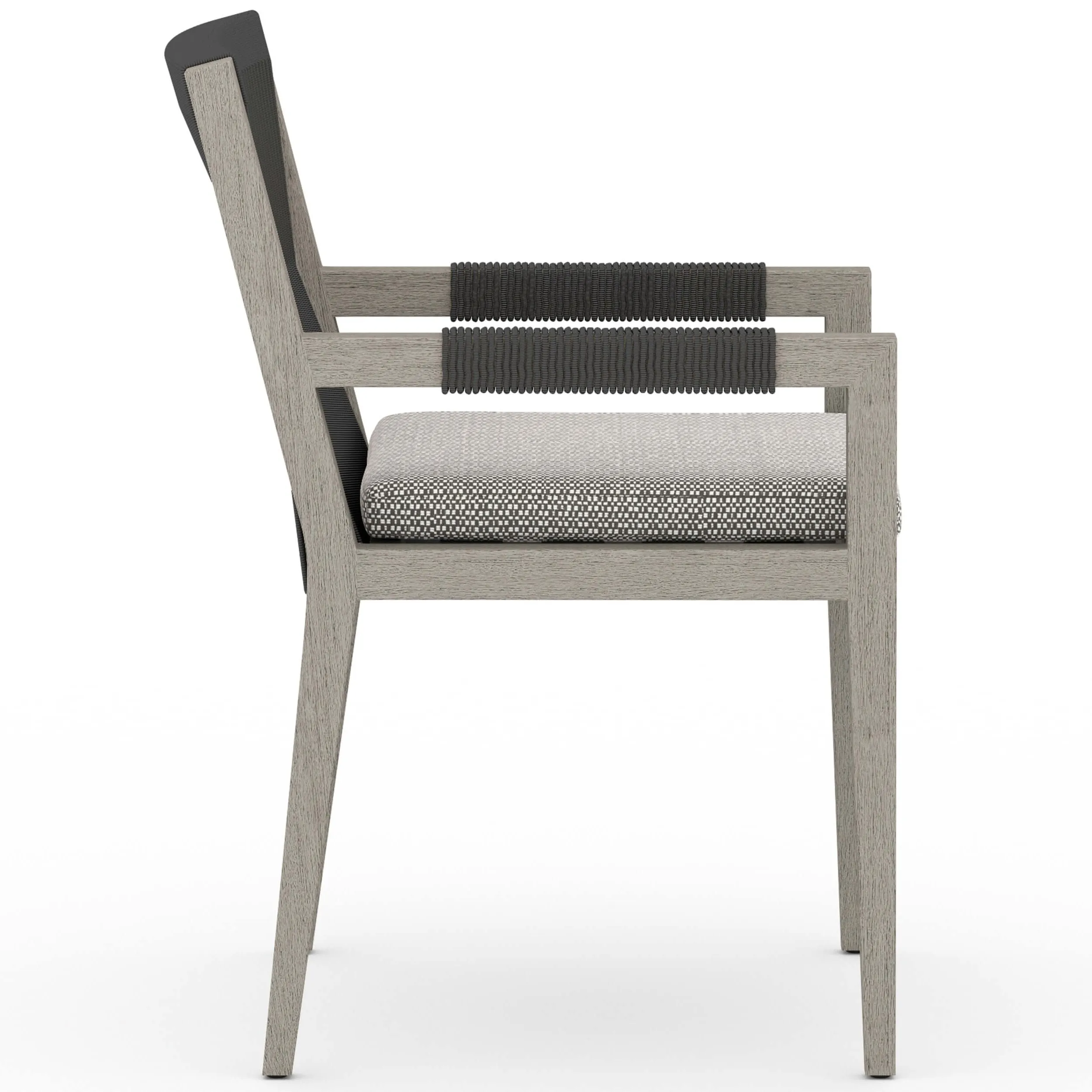 Sherwood Outdoor Dining Arm Chair, Faye Ash/Weathered Grey, Set of 2