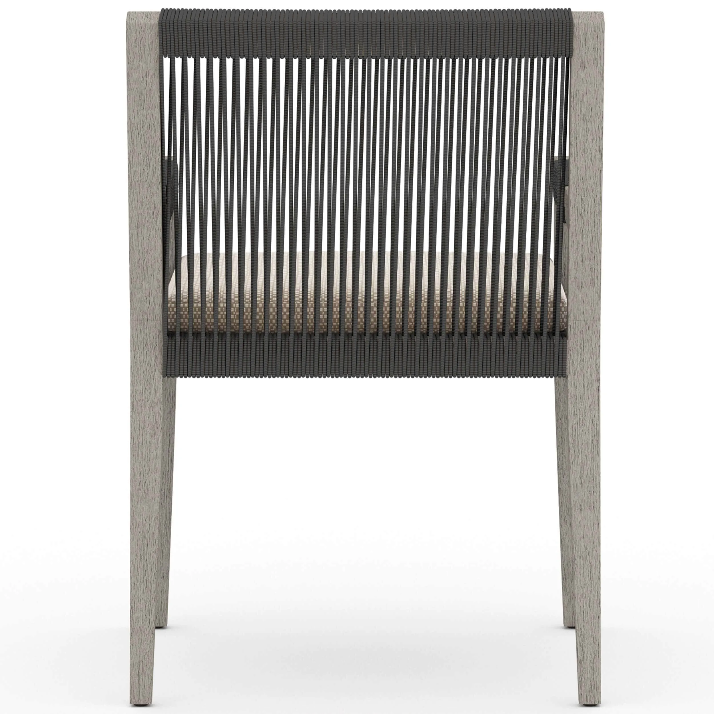 Sherwood Outdoor Dining Arm Chair, Faye Sand/Weathered Grey, Set of 2