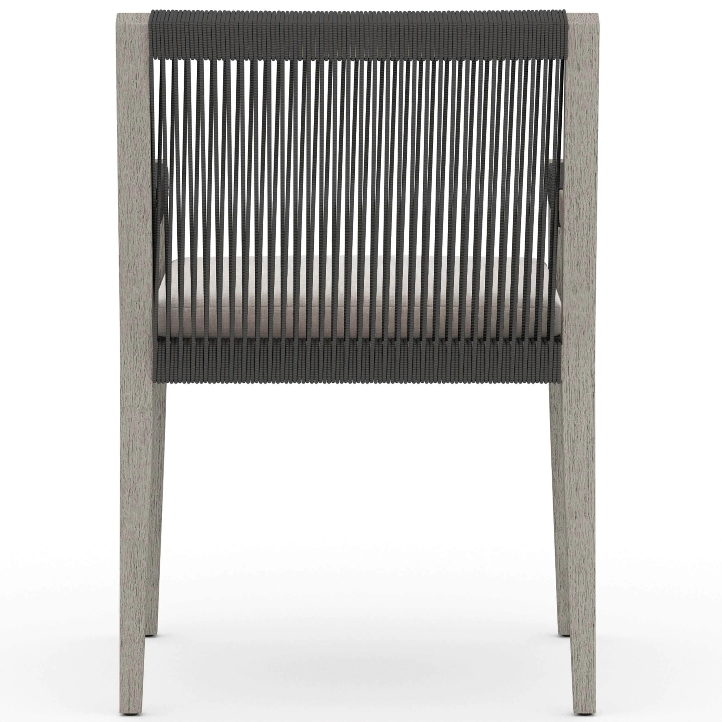 Sherwood Outdoor Dining Arm Chair, Stone Grey/Weathered Grey, Set of 2
