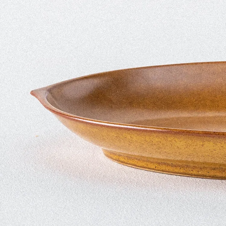 Simple Elliptical Ceramic Plate